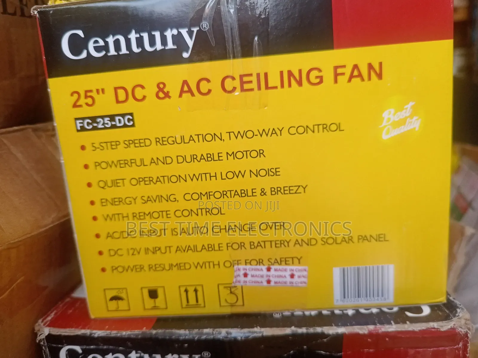 25" Century Ac/Dc Inverter Ceiling Fan