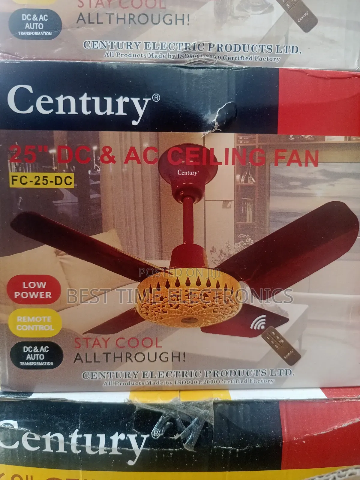 25" Century Ac/Dc Inverter Ceiling Fan