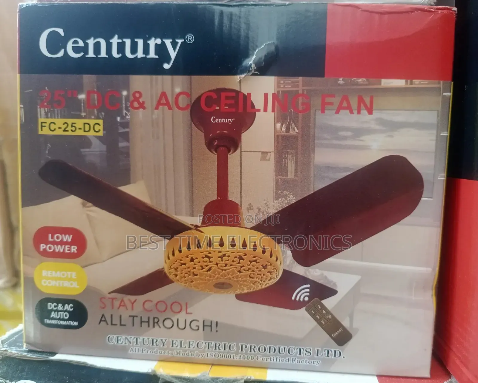 25" Century Ac/Dc Inverter Ceiling Fan