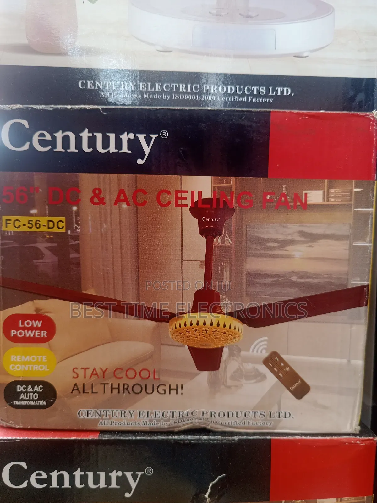 56" Century Ac/Dc Inverter Ceiling Fan