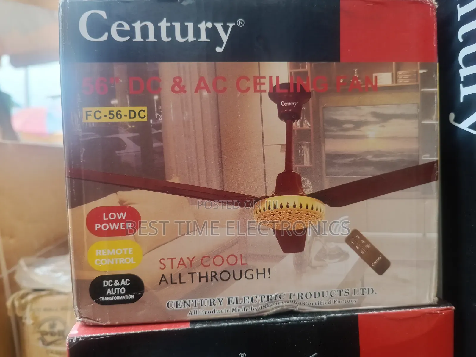 56" Century Ac/Dc Inverter Ceiling Fan