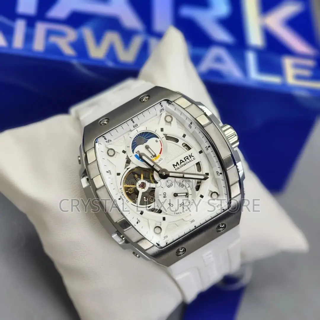 Mark Farewhale Quality Luxury Men Rubber Strap Wristwatch