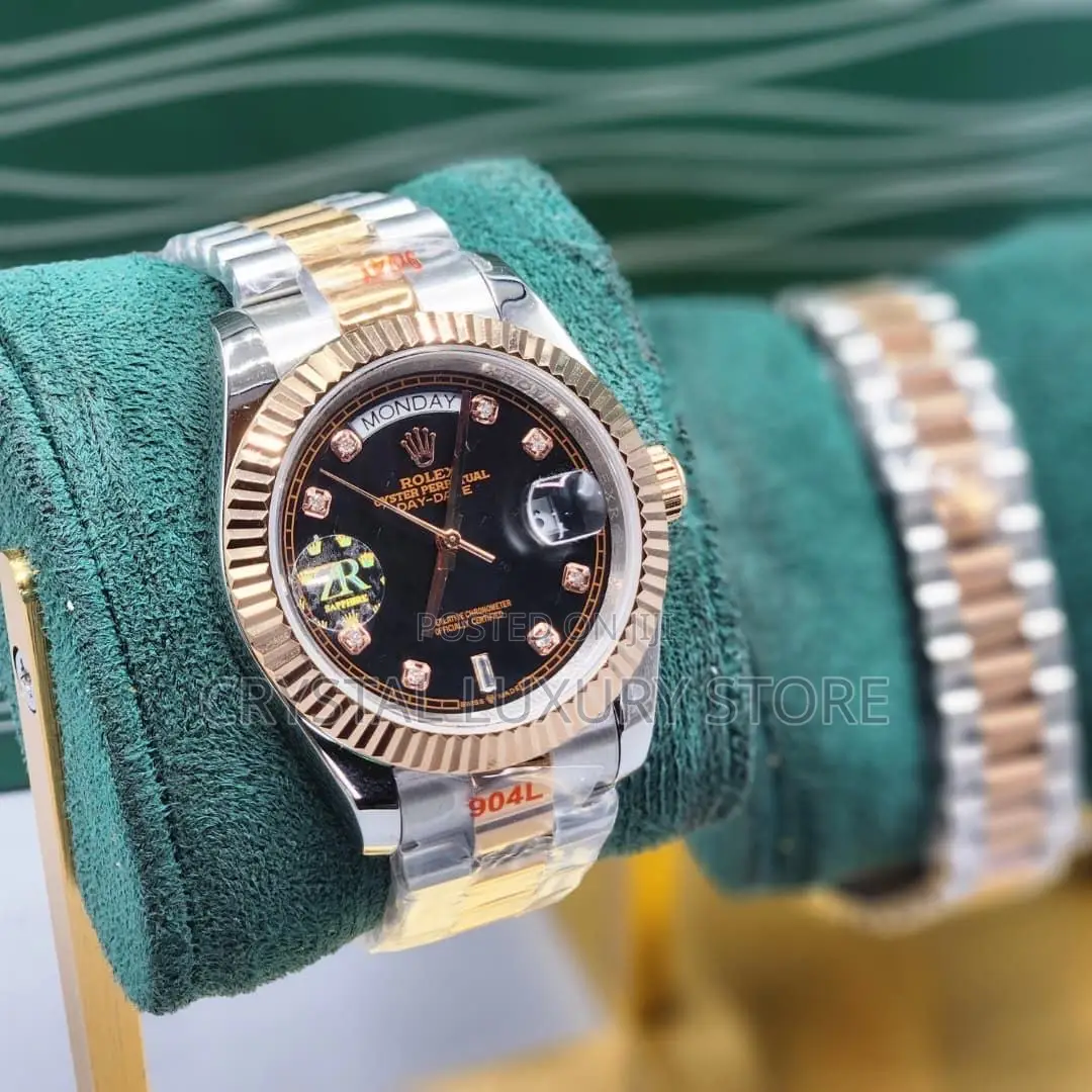 Rolex Quality Luxury Men Chain Strap Water Resistant Wristwatch