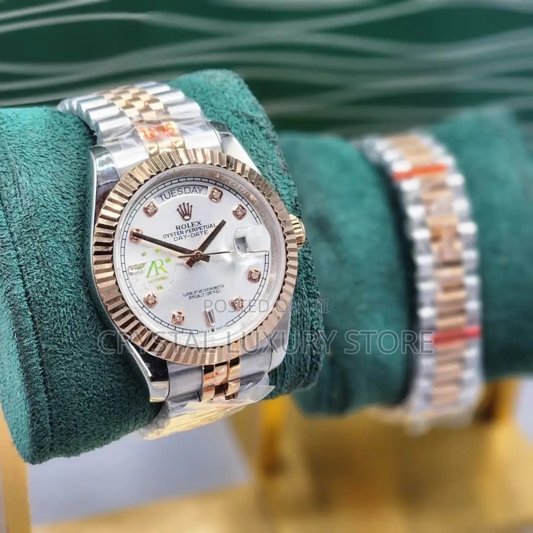 Rolex Quality Luxury Men Chain Strap Water Resistant Wristwatch