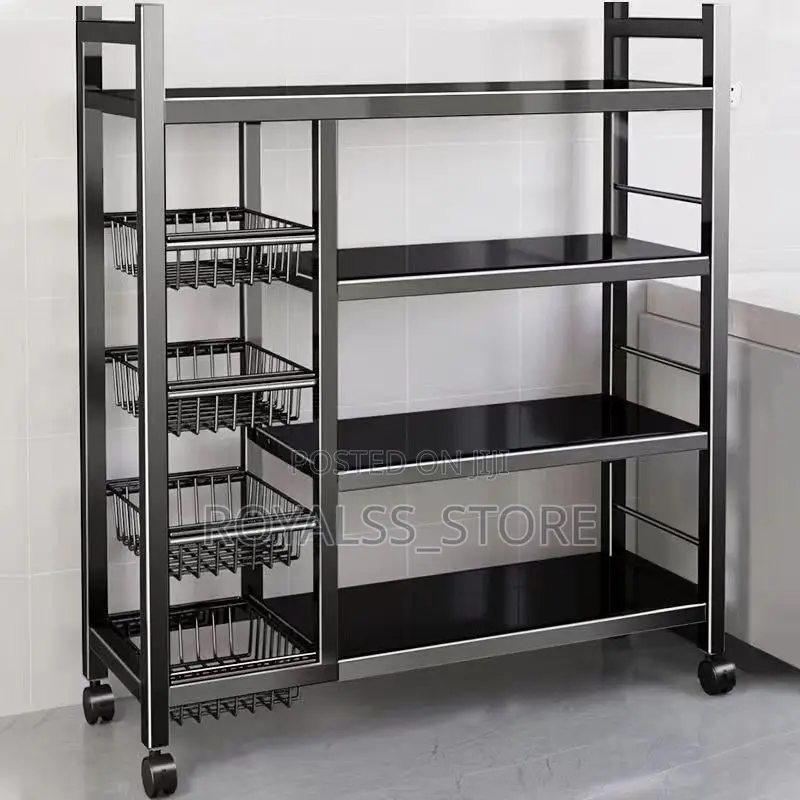 Multi Function Kitchen Trolley Storage Rack 4 Layers
