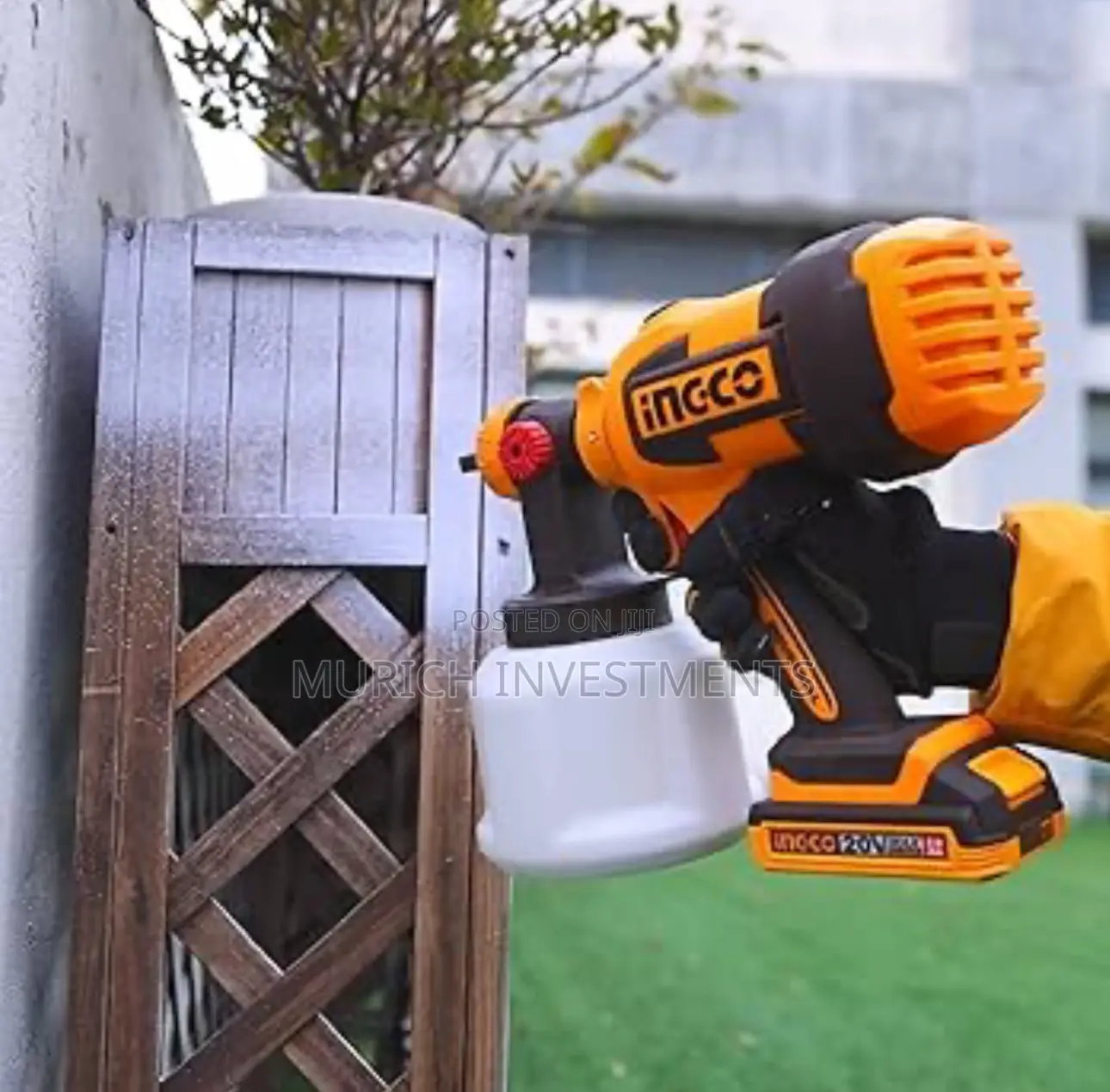 Ingco Powerful Cordless Spray Machine For Wood, Metal Walls