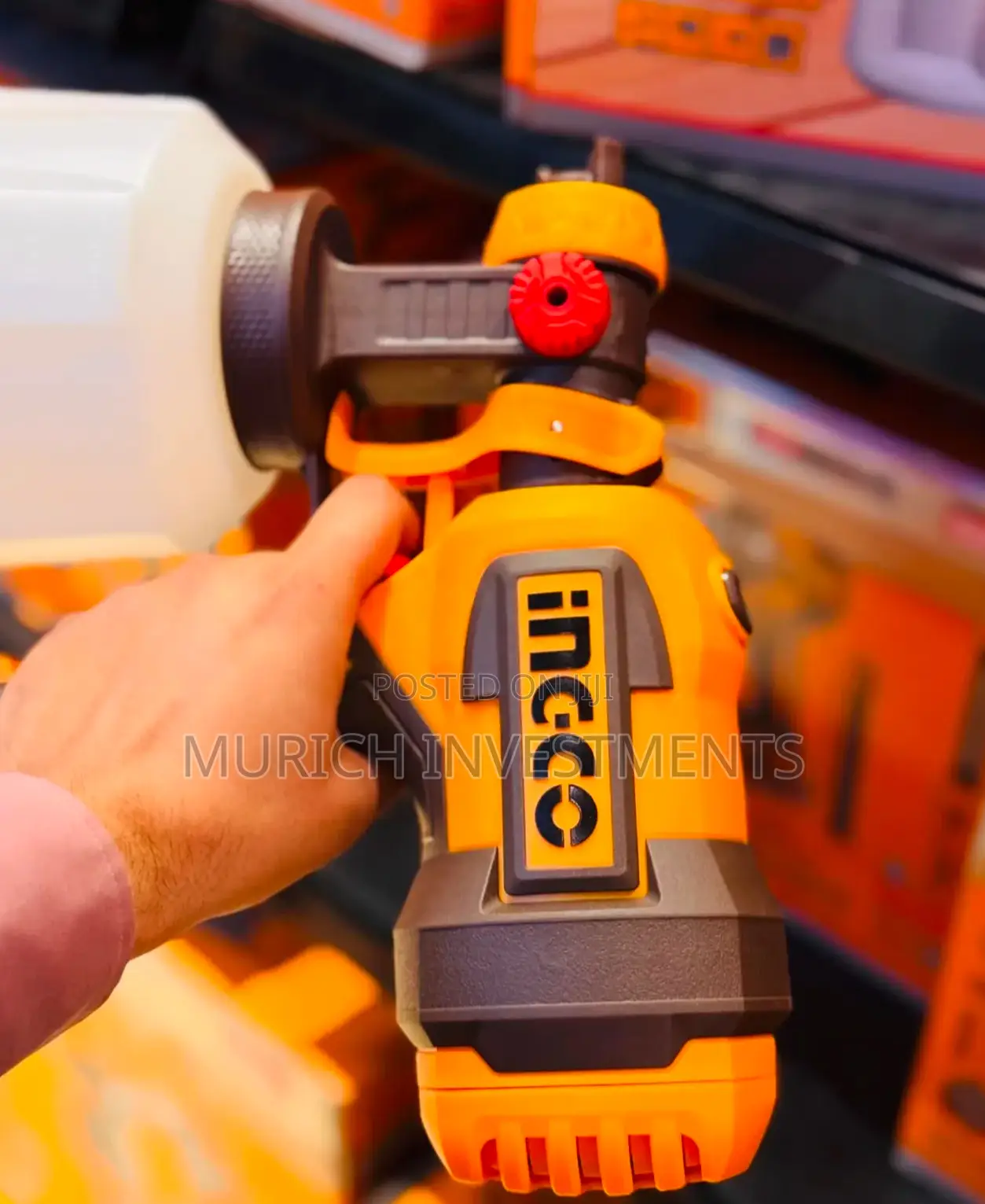 Ingco Powerful Cordless Spray Machine For Wood, Metal Walls