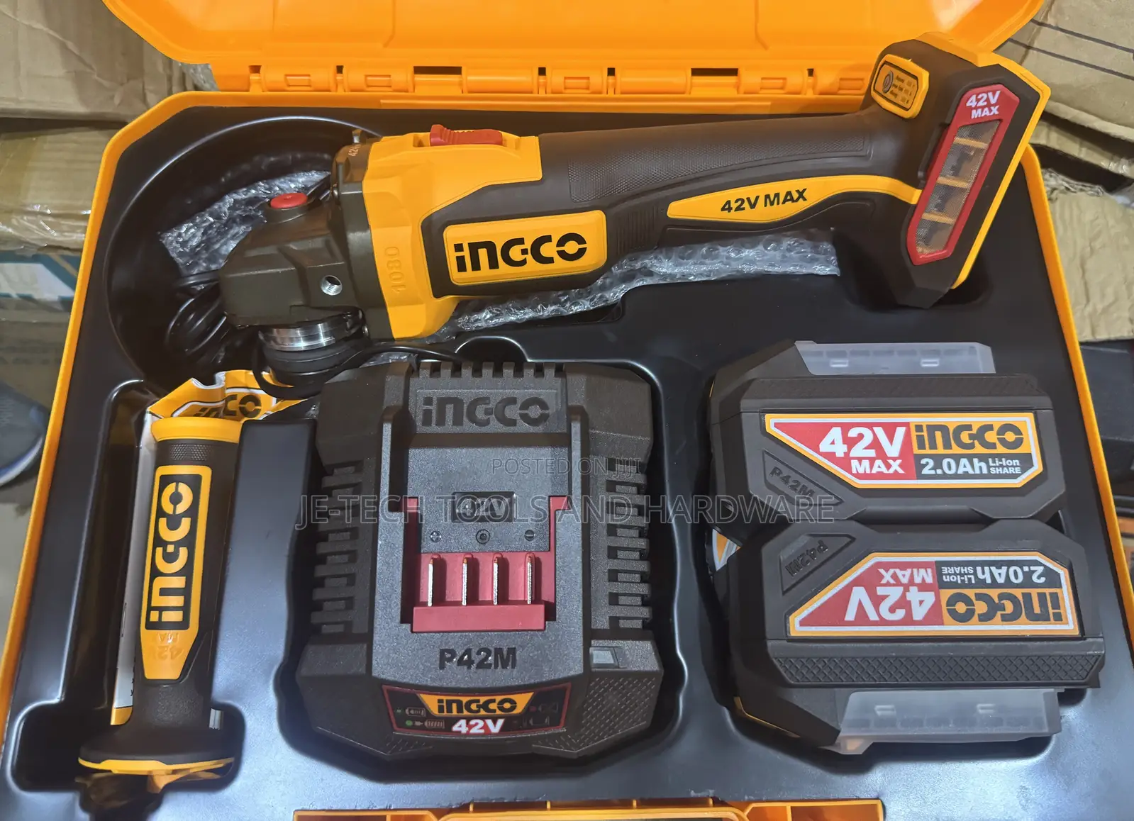 Ingco 42v Cordless Angle Grinder Kit