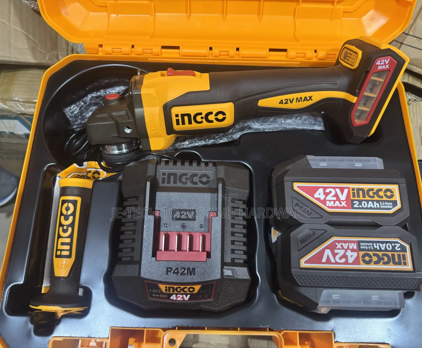 Ingco 42v Cordless Angle Grinder Kit
