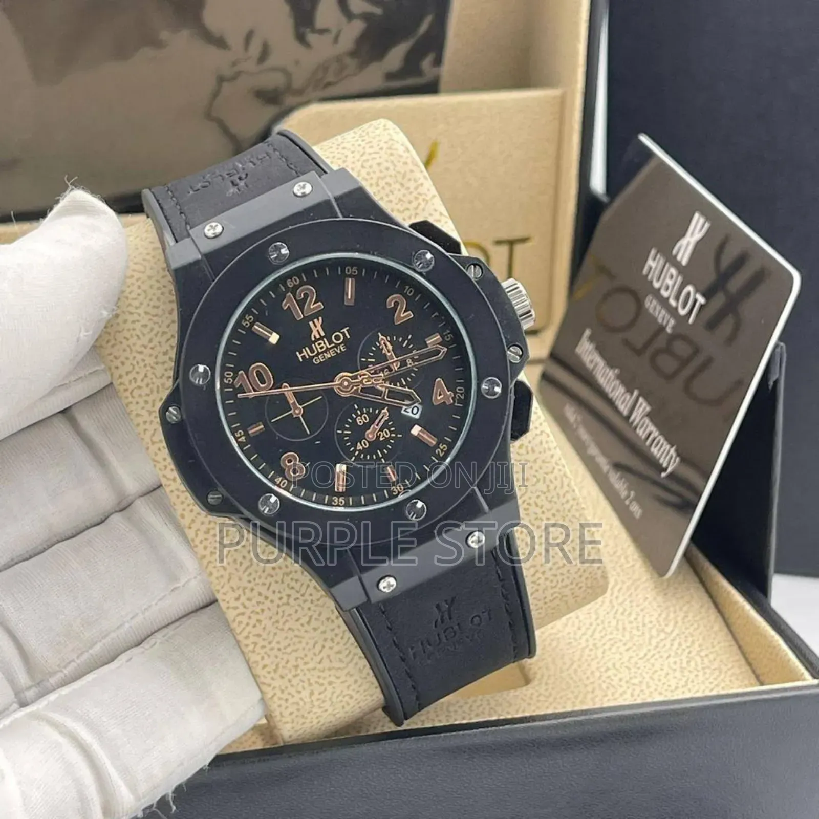 Hublot. Men's. Leather Wristwatch