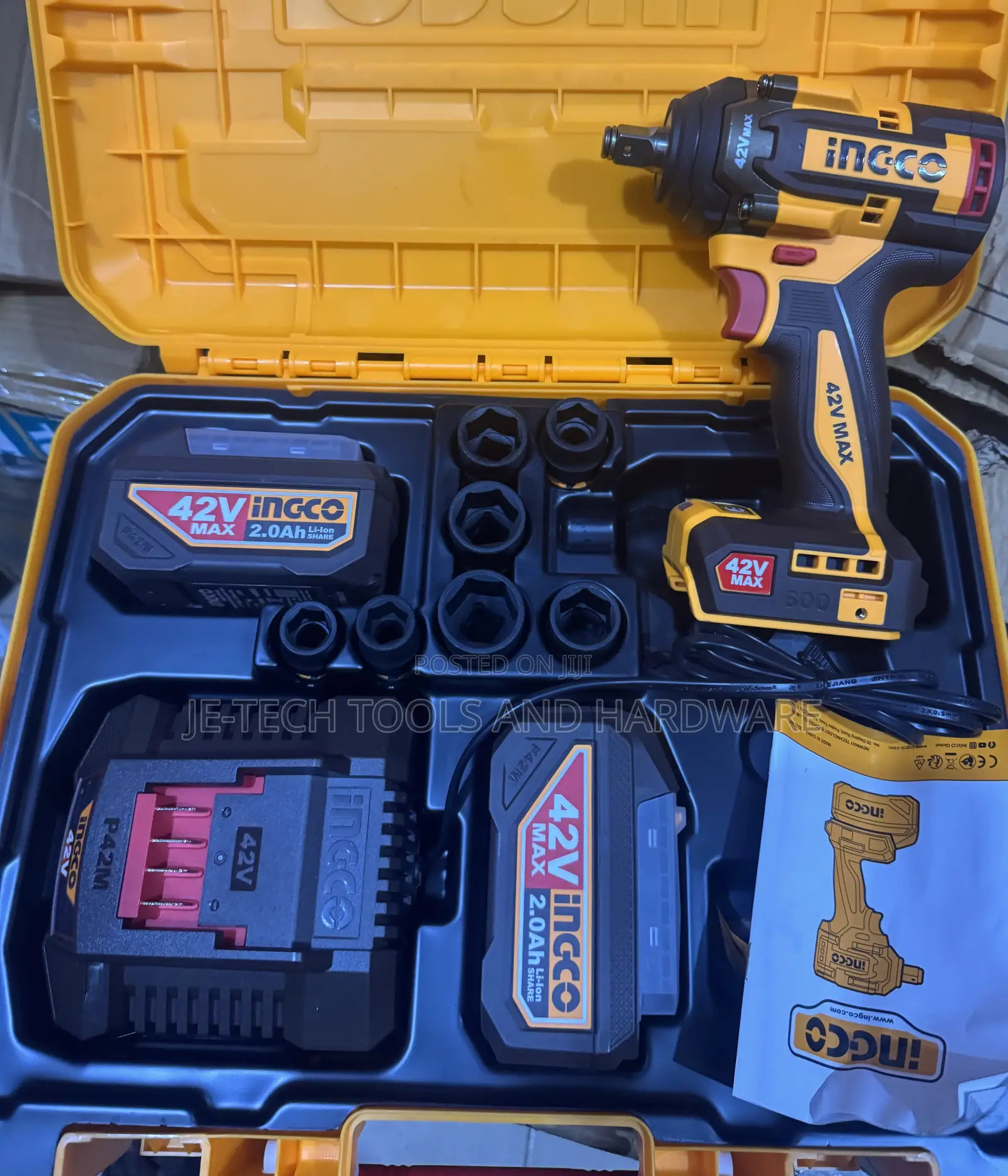 Ingco 42v Cordless Impact Wrench Kit