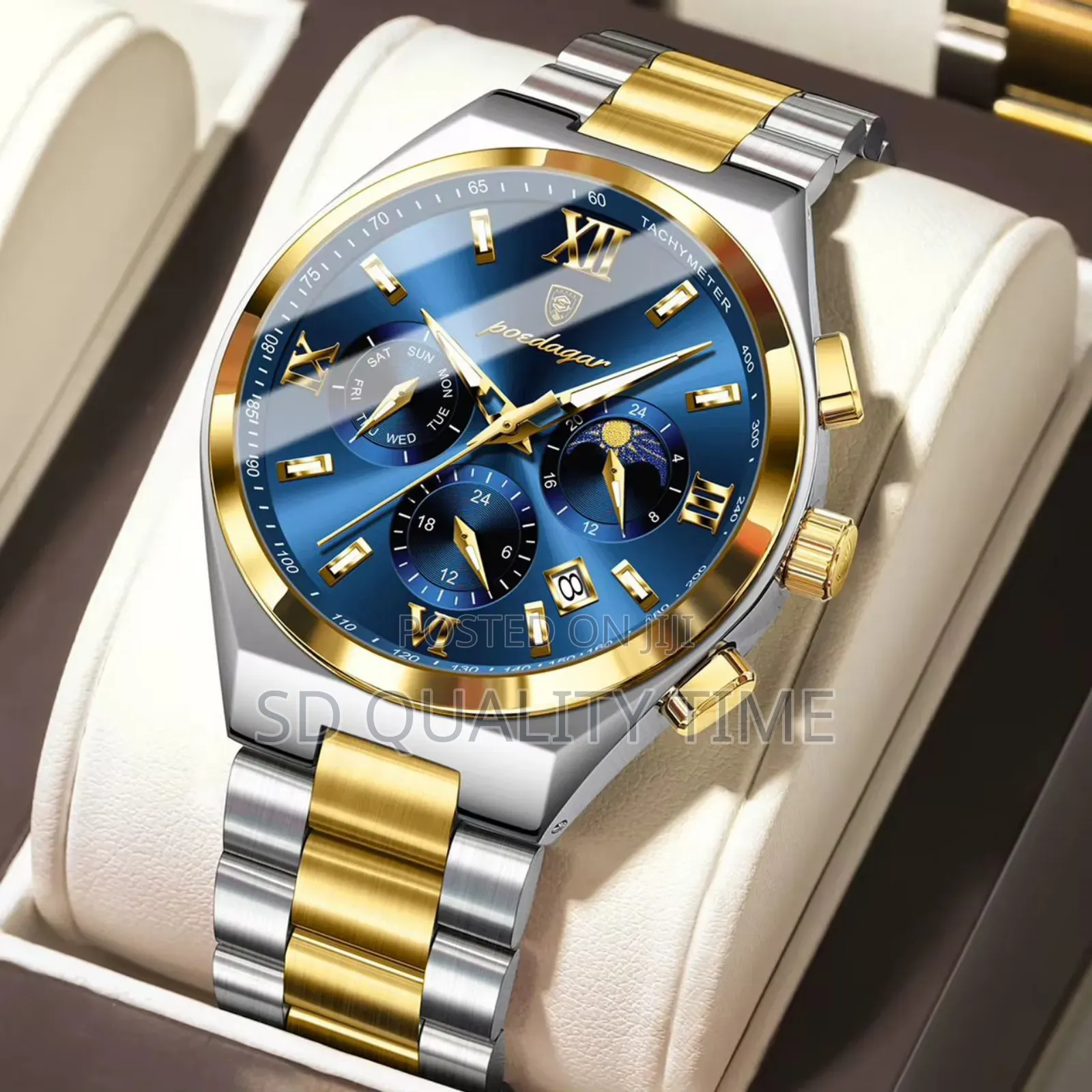 Poedagar Roman Figure Dial Chronographic Watch