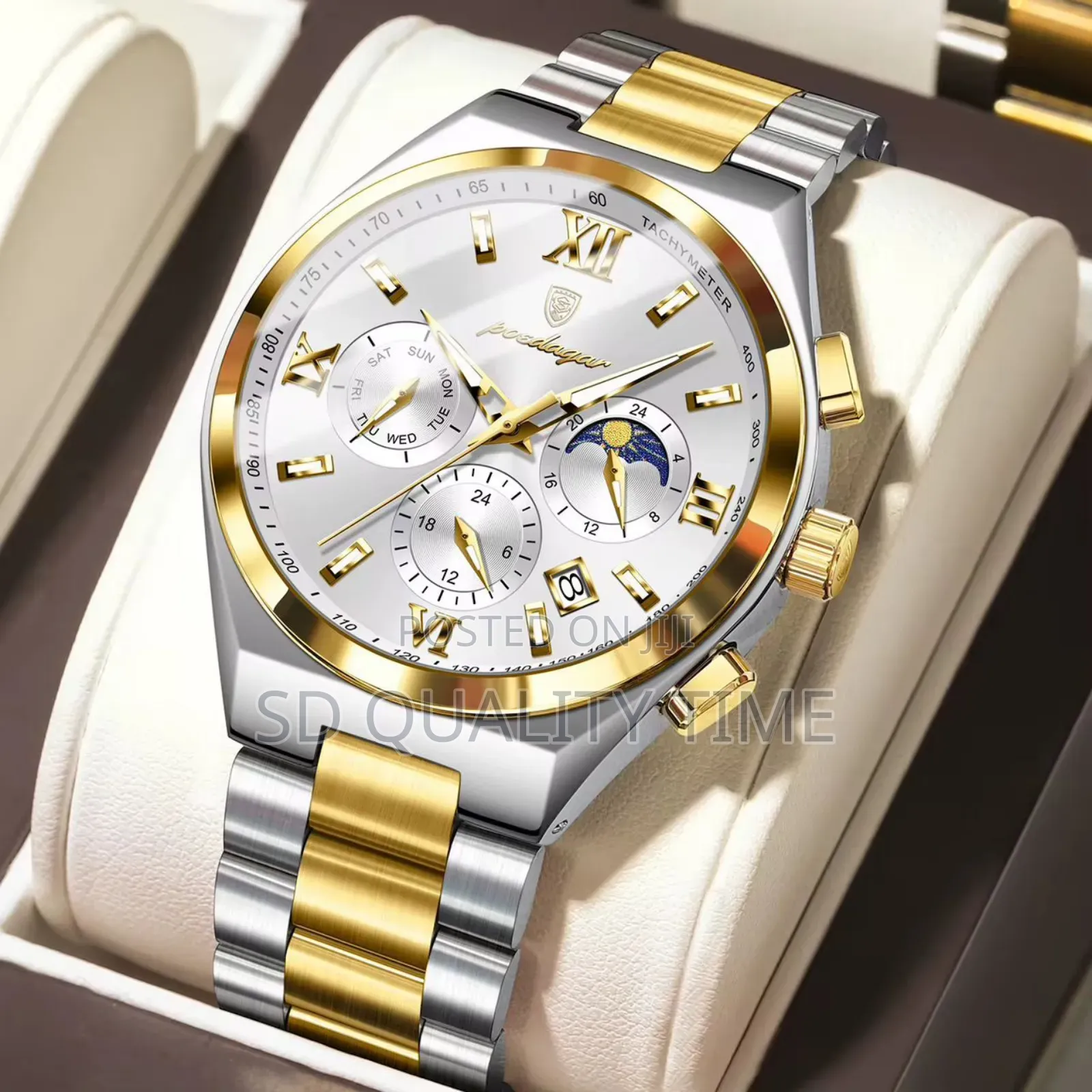 Poedagar Roman Figure Dial Chronographic Watch