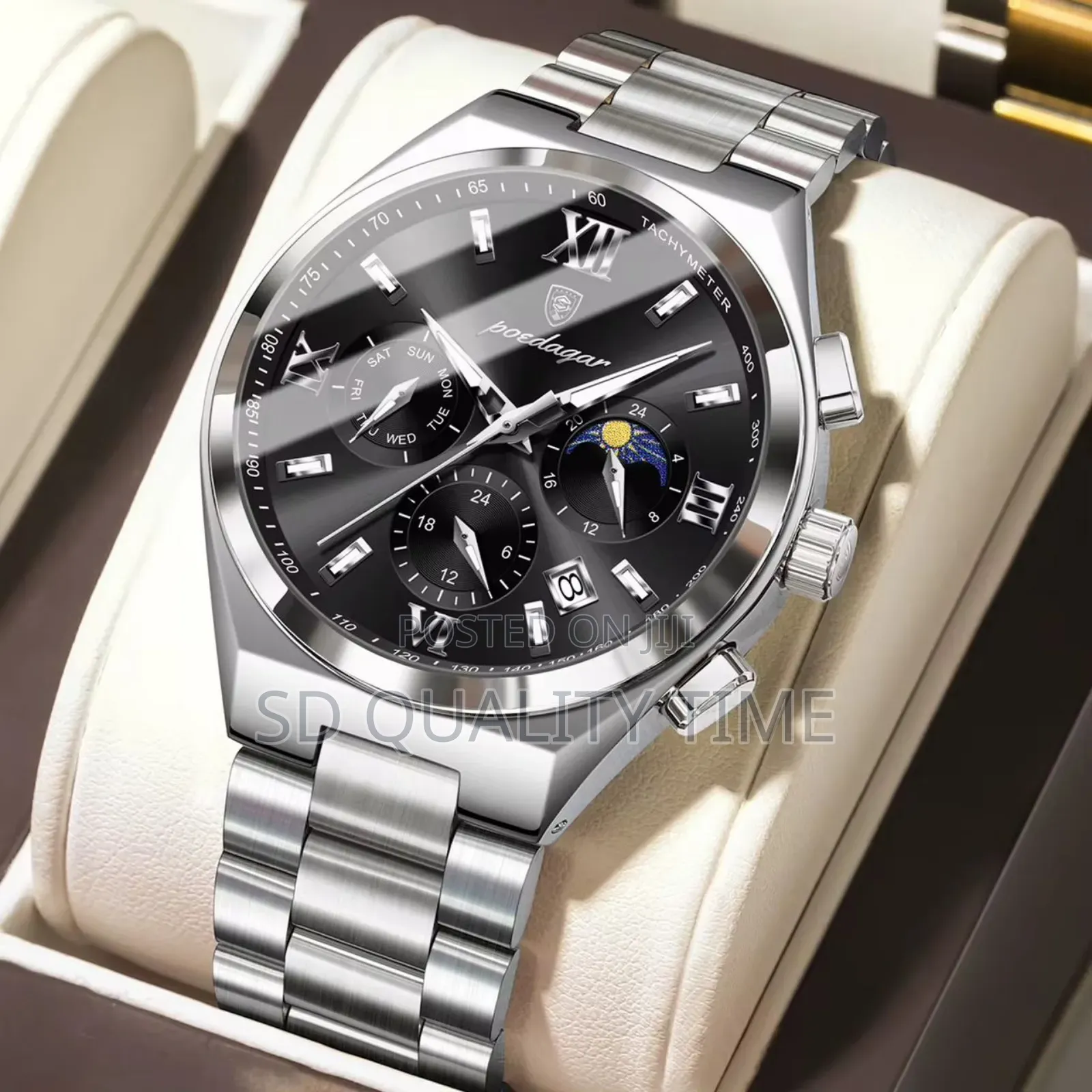 Poedagar Roman Figure Dial Chronographic Watch