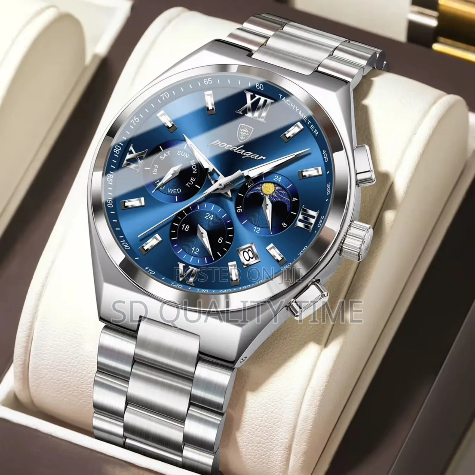 Poedagar Roman Figure Dial Chronographic Watch