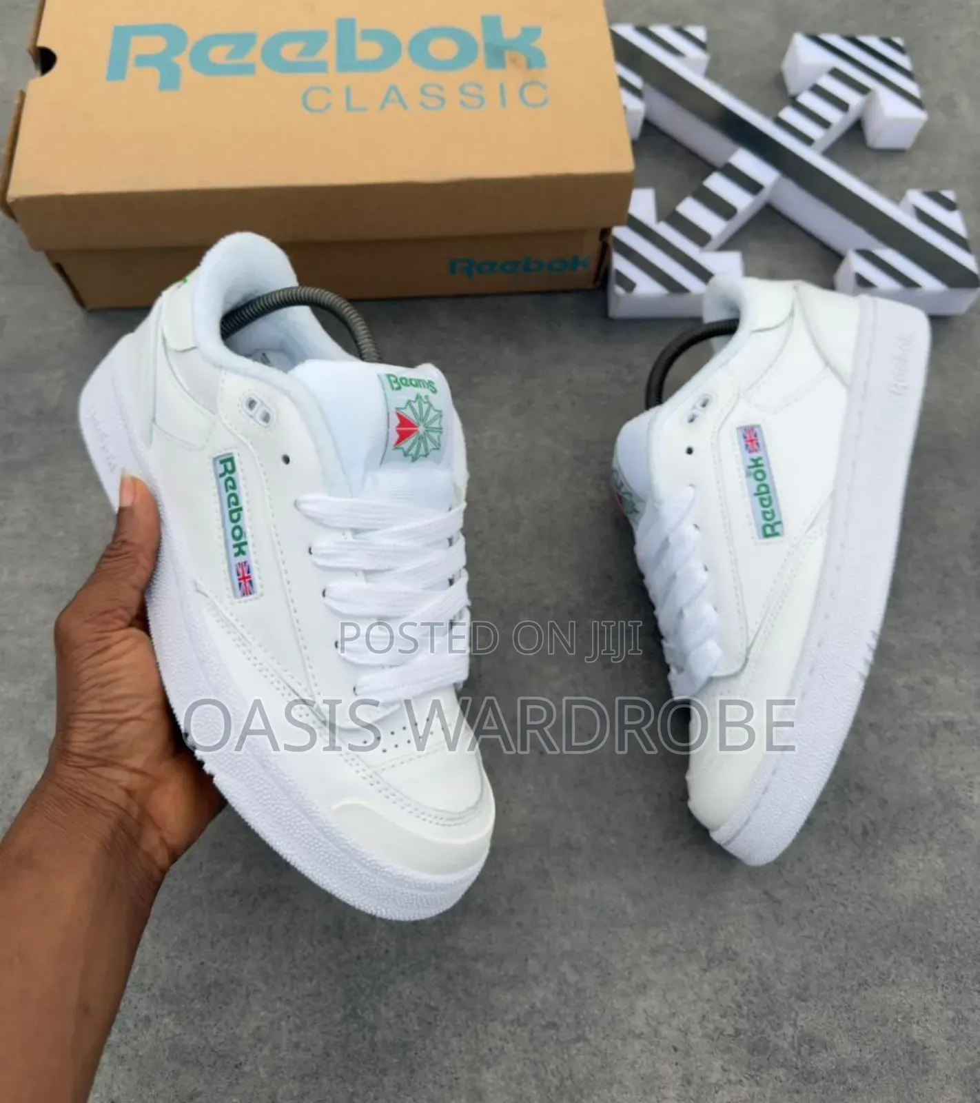 Reebok Classic "The Beams" White Sneakers