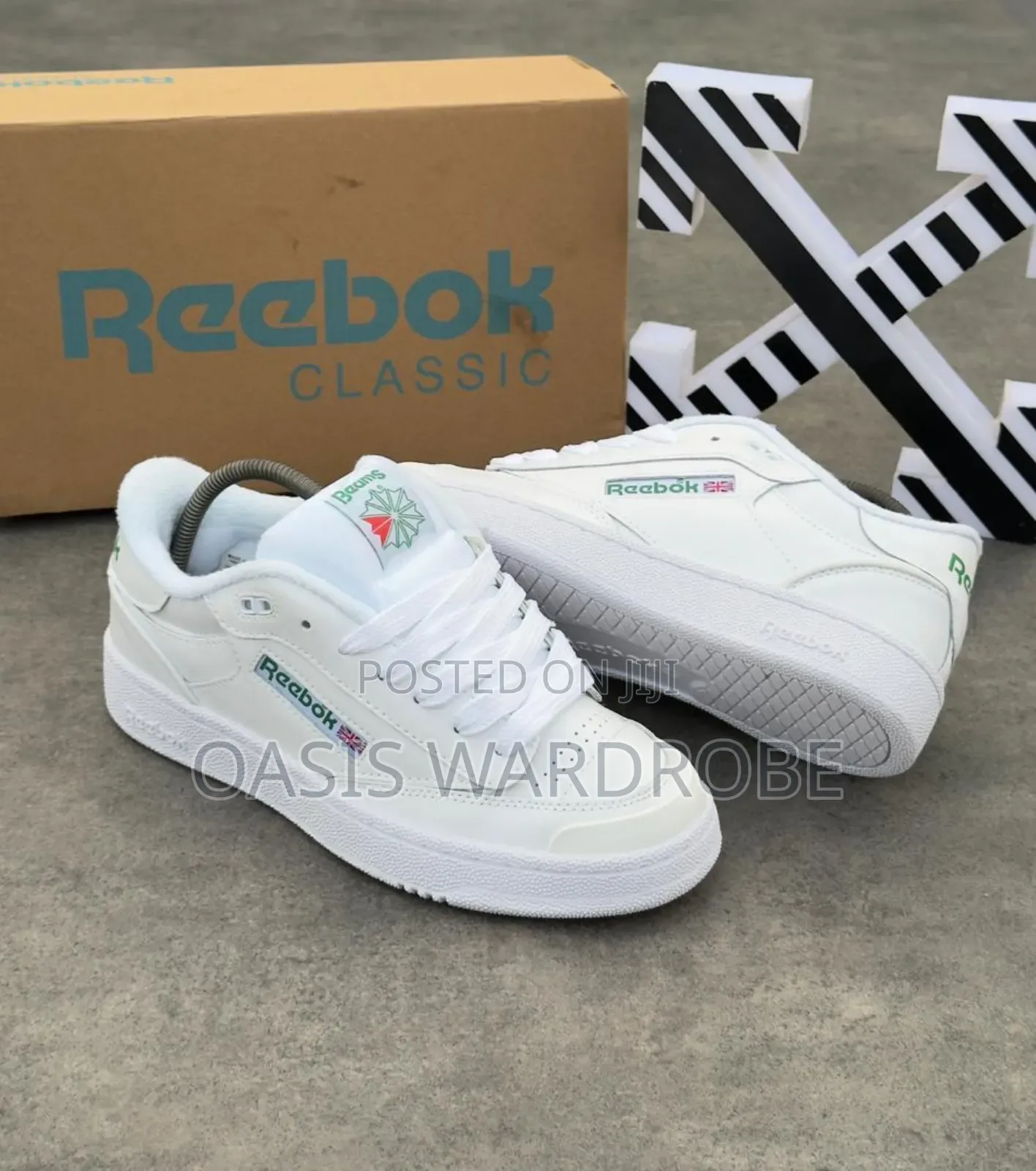 Reebok Classic "The Beams" White Sneakers