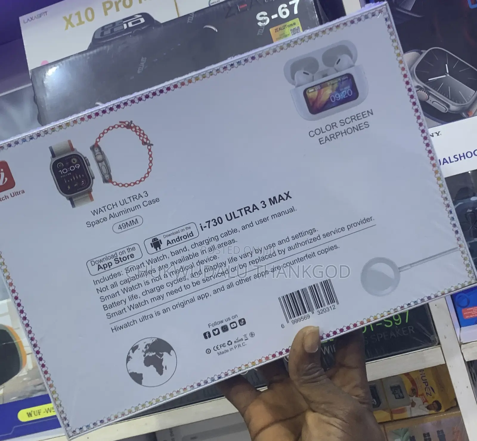 Ultra Smartwatch With 7different Straps Free Airpods