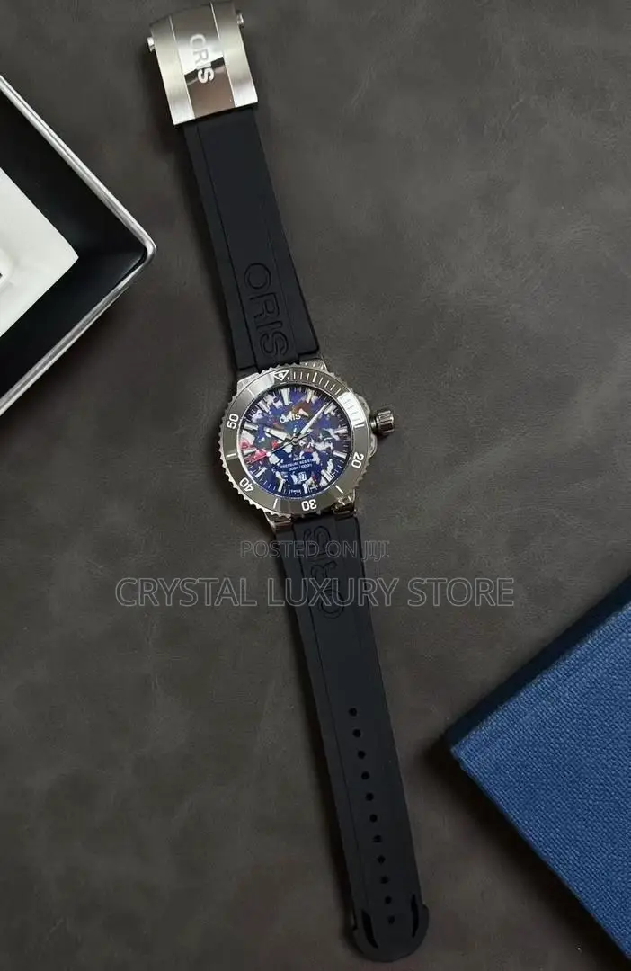 Oris Quality Luxury Men Rubber Strap Water Resistance Wristwatch