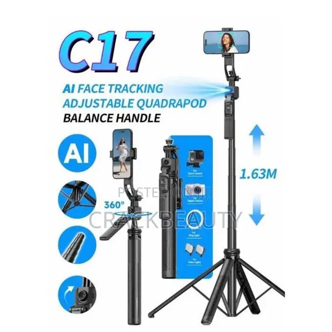 C17 Ai Face Tracking Gesture Control Selfie Stick Tripod Stand 360