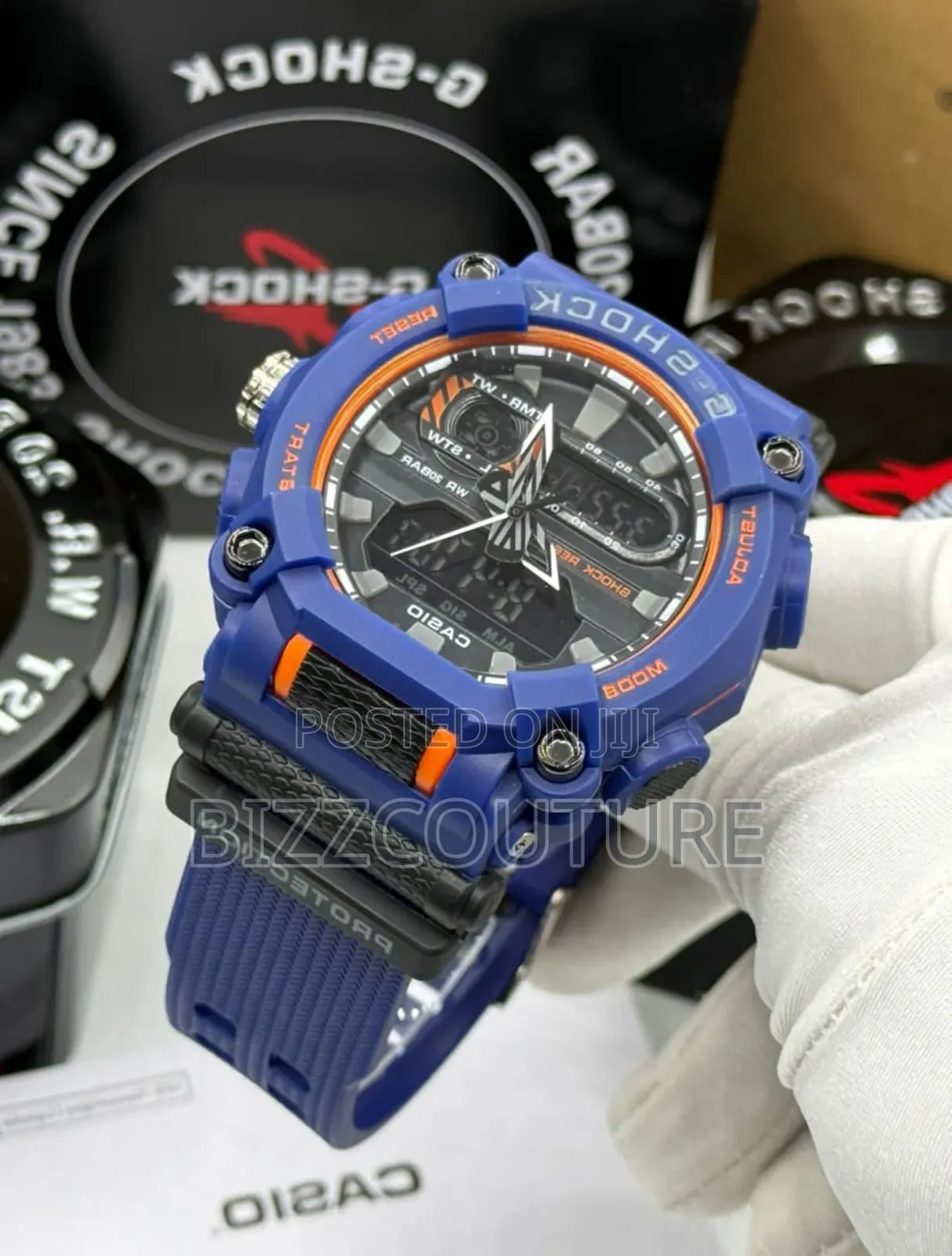 Original G-Shock Blue Rubber Strap Quartz Watch