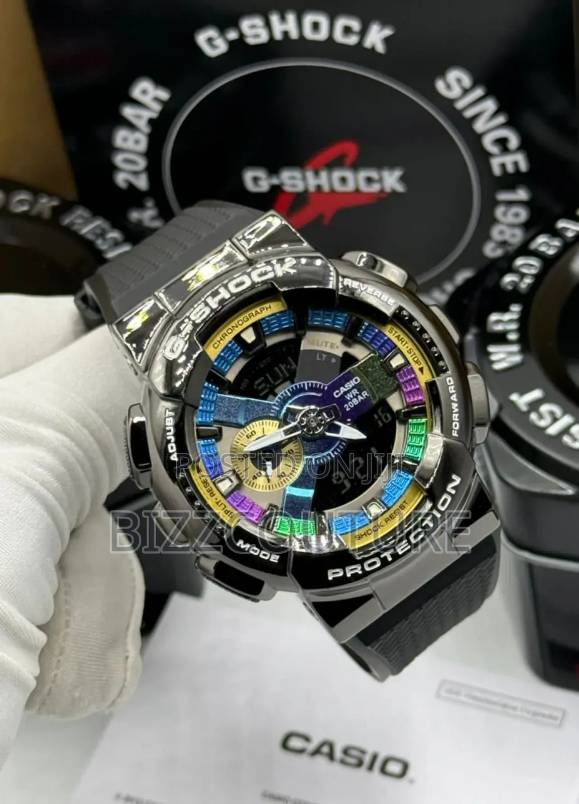 Original G-Shock Black Rubber Strap Quartz Chronograph Watch