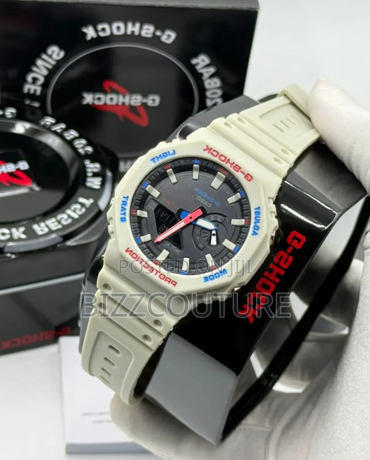Original G-Shock White Rubber Strap Quartz Calendar Watch