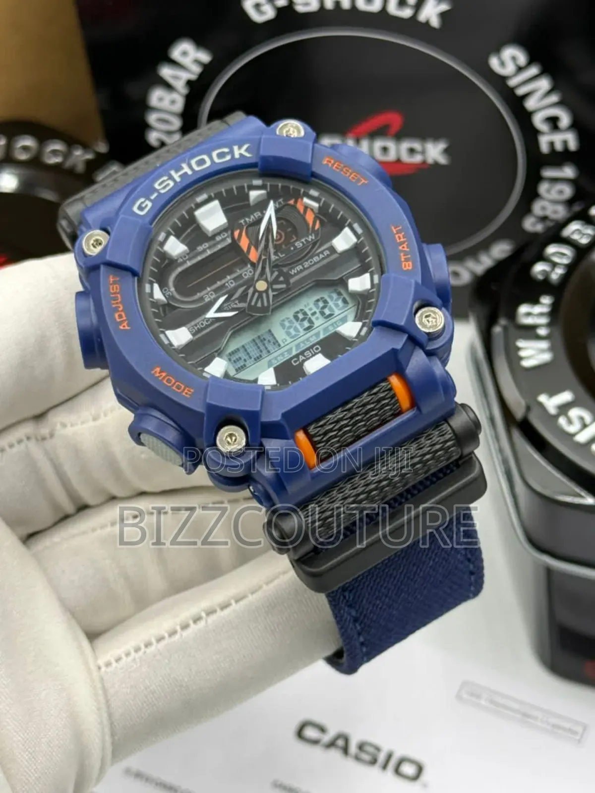 Original G-Shock Purple Faux Leather Strap Calendar Quartz Watch