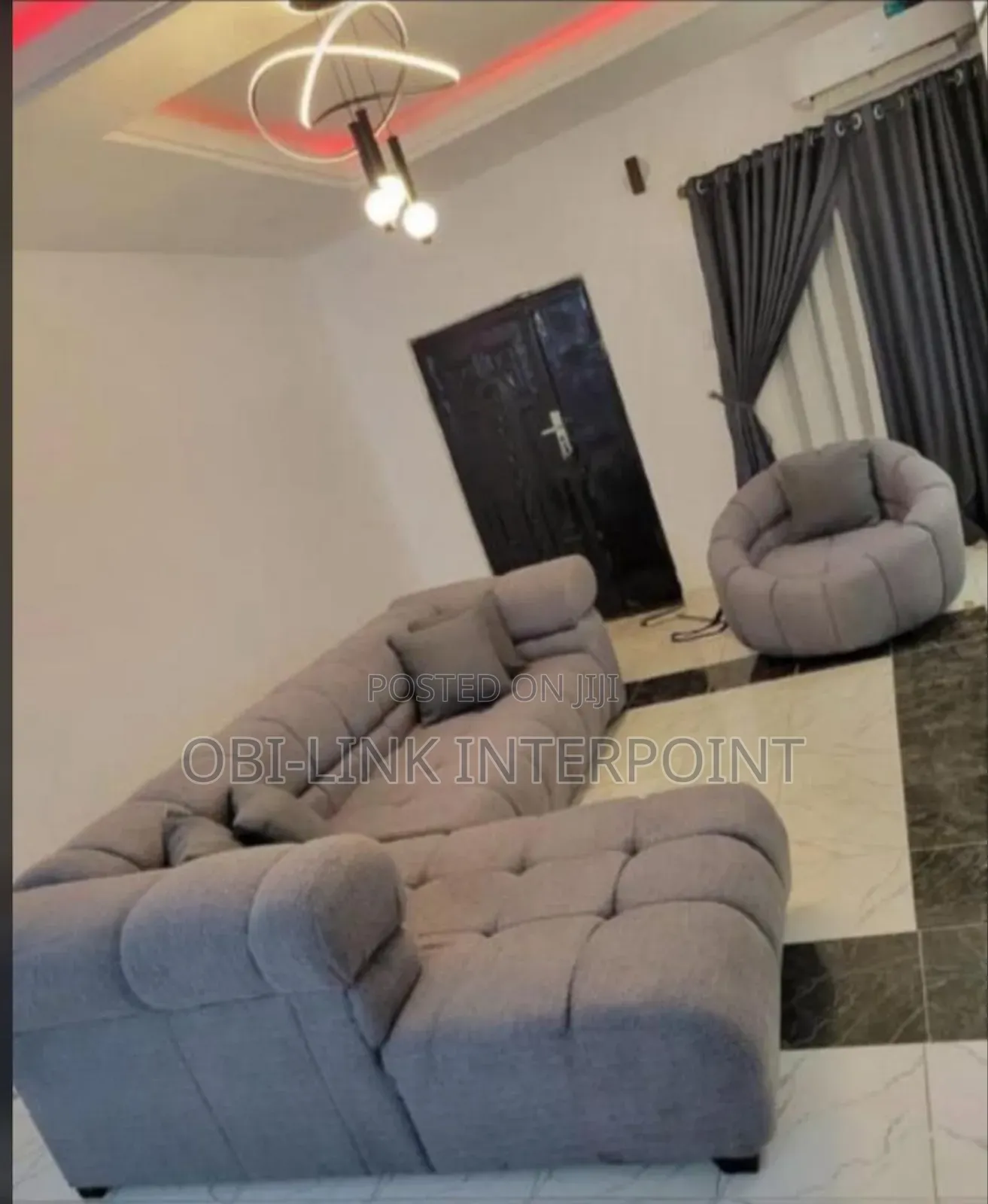 Luxury L-Shape Sofa With Single Bubble Sofa