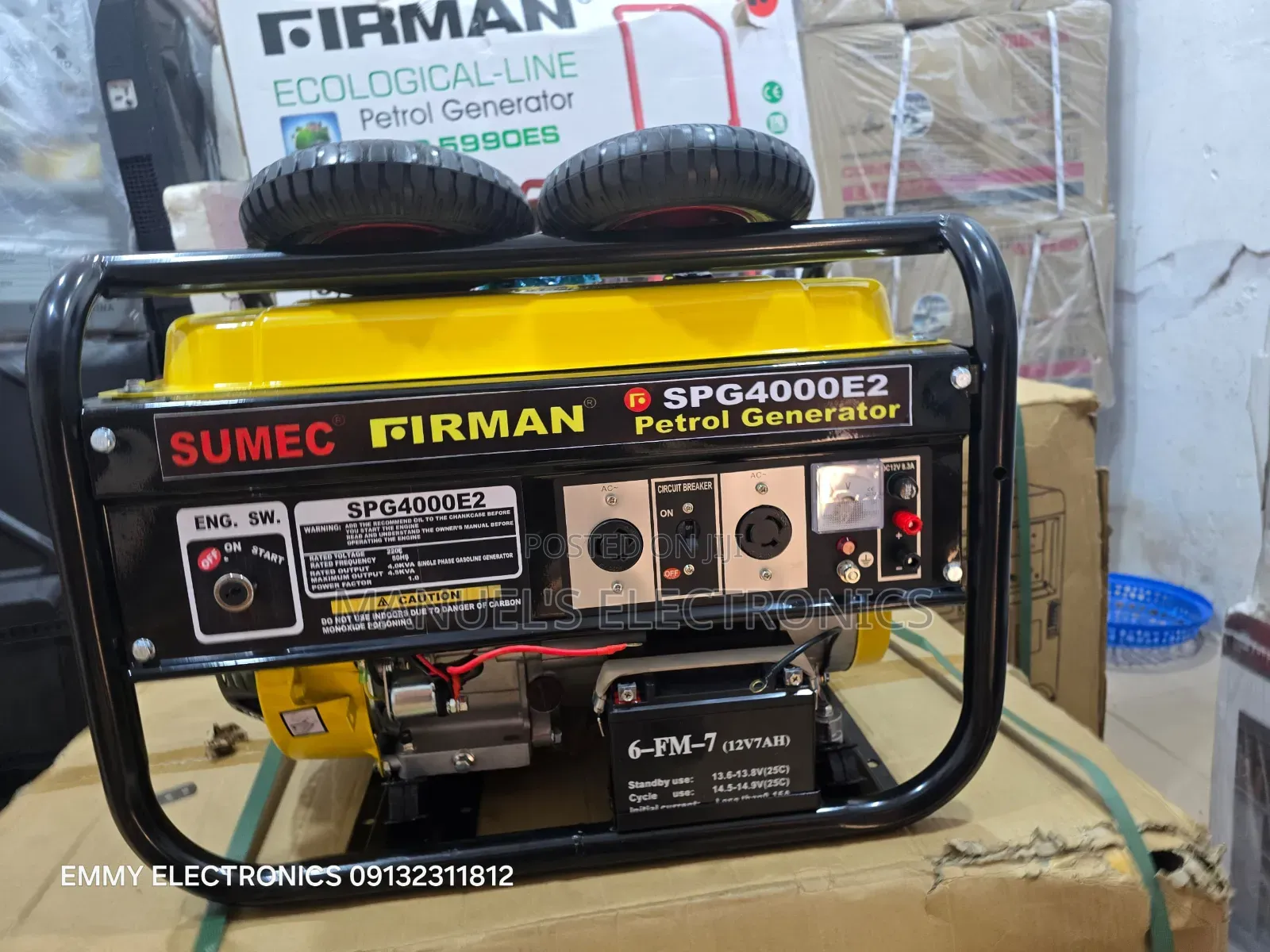 Sumec Firman Petrol Generator Model Spg4000key Start(3.5kva)