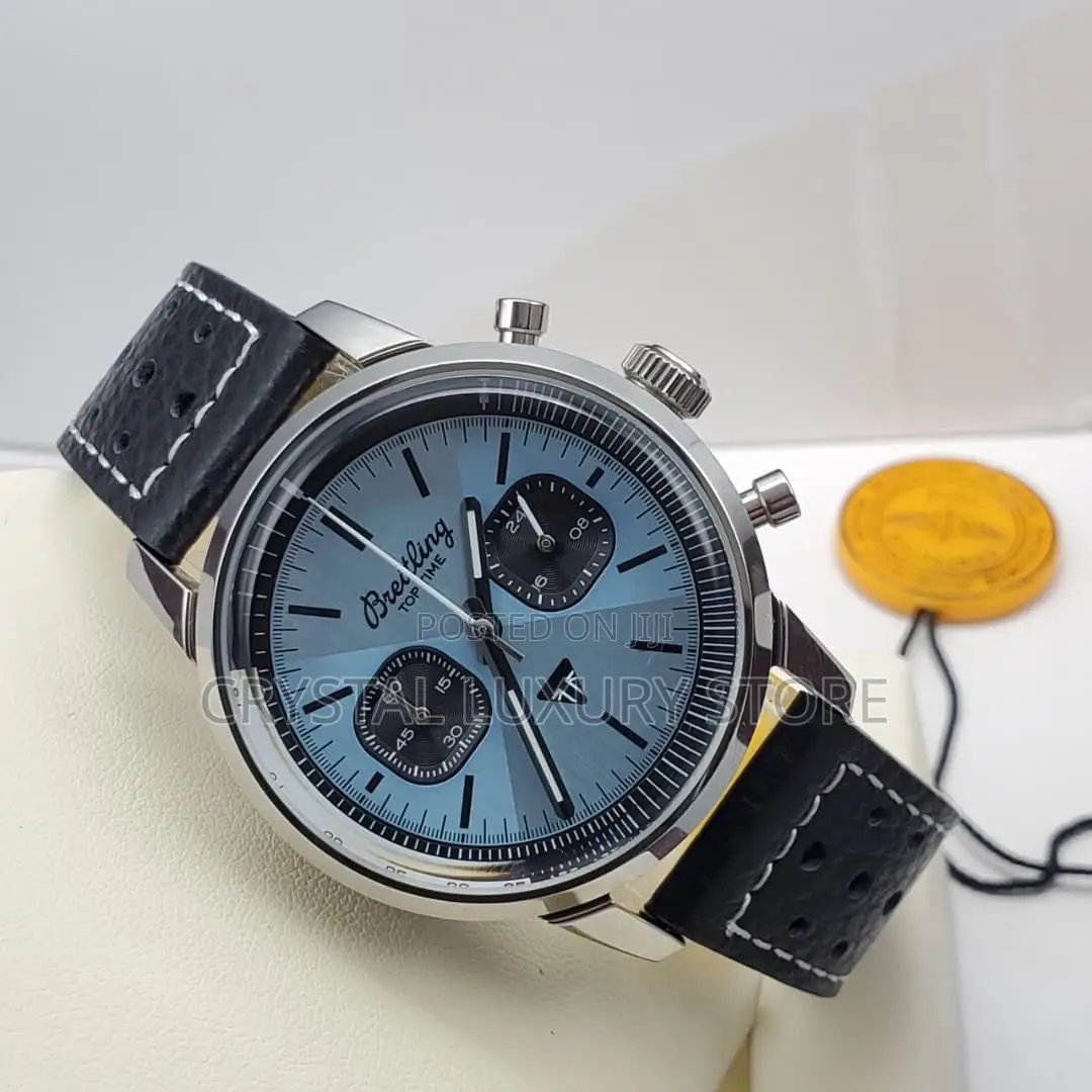 Breitling Quality Luxury Genuine Leather Water Resistant Wristwatch
