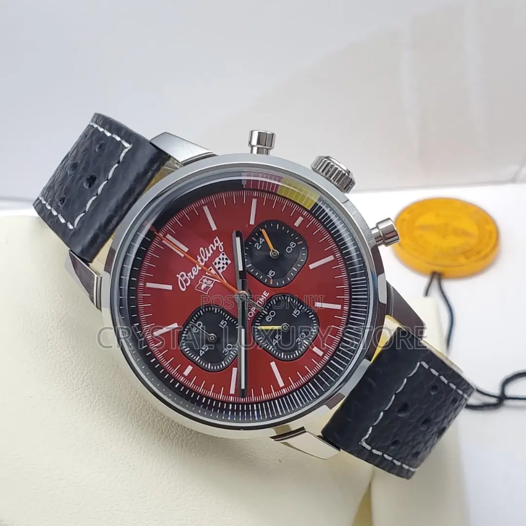 Breitling Quality Luxury Genuine Leather Water Resistant Wristwatch
