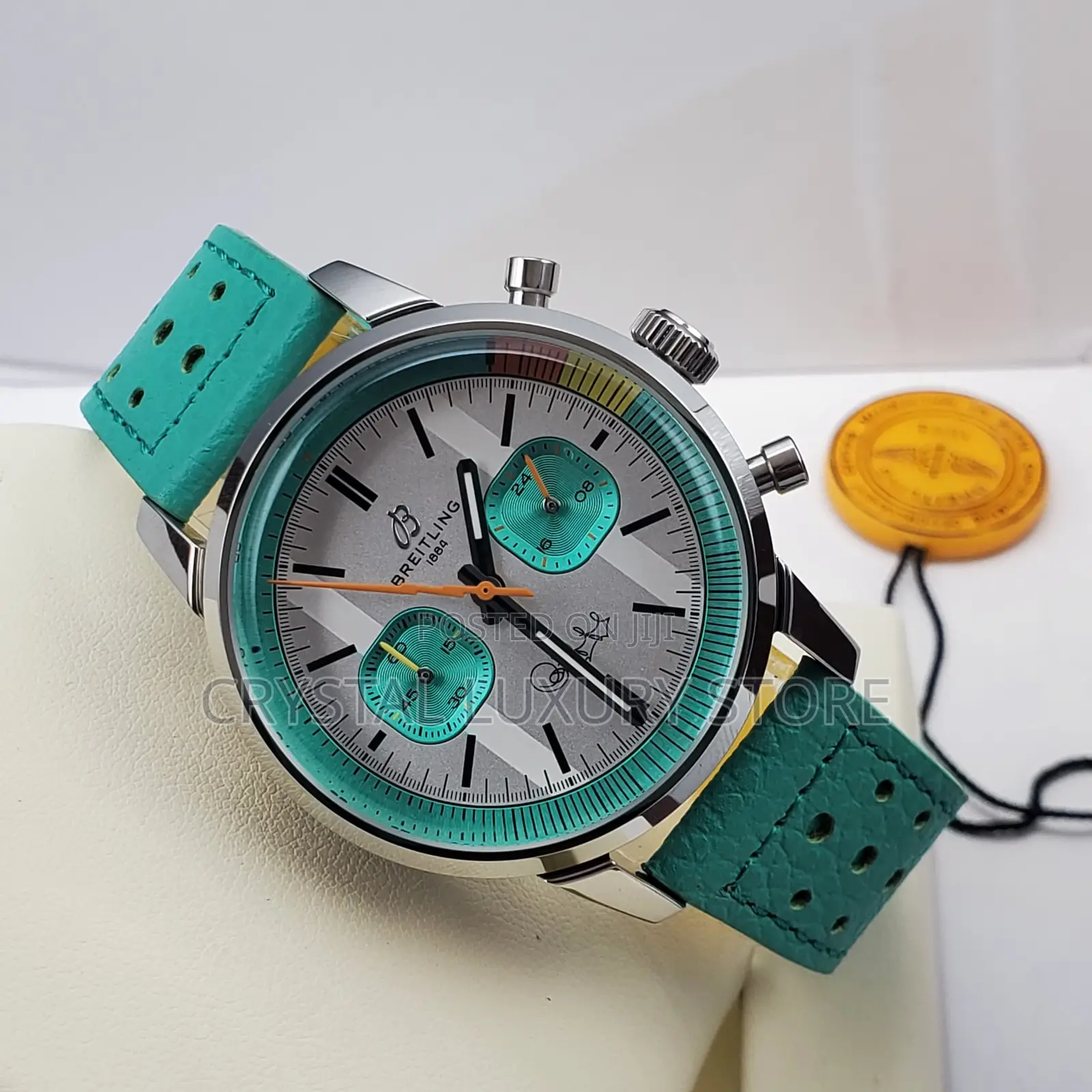 Breitling Quality Luxury Genuine Leather Water Resistant Wristwatch