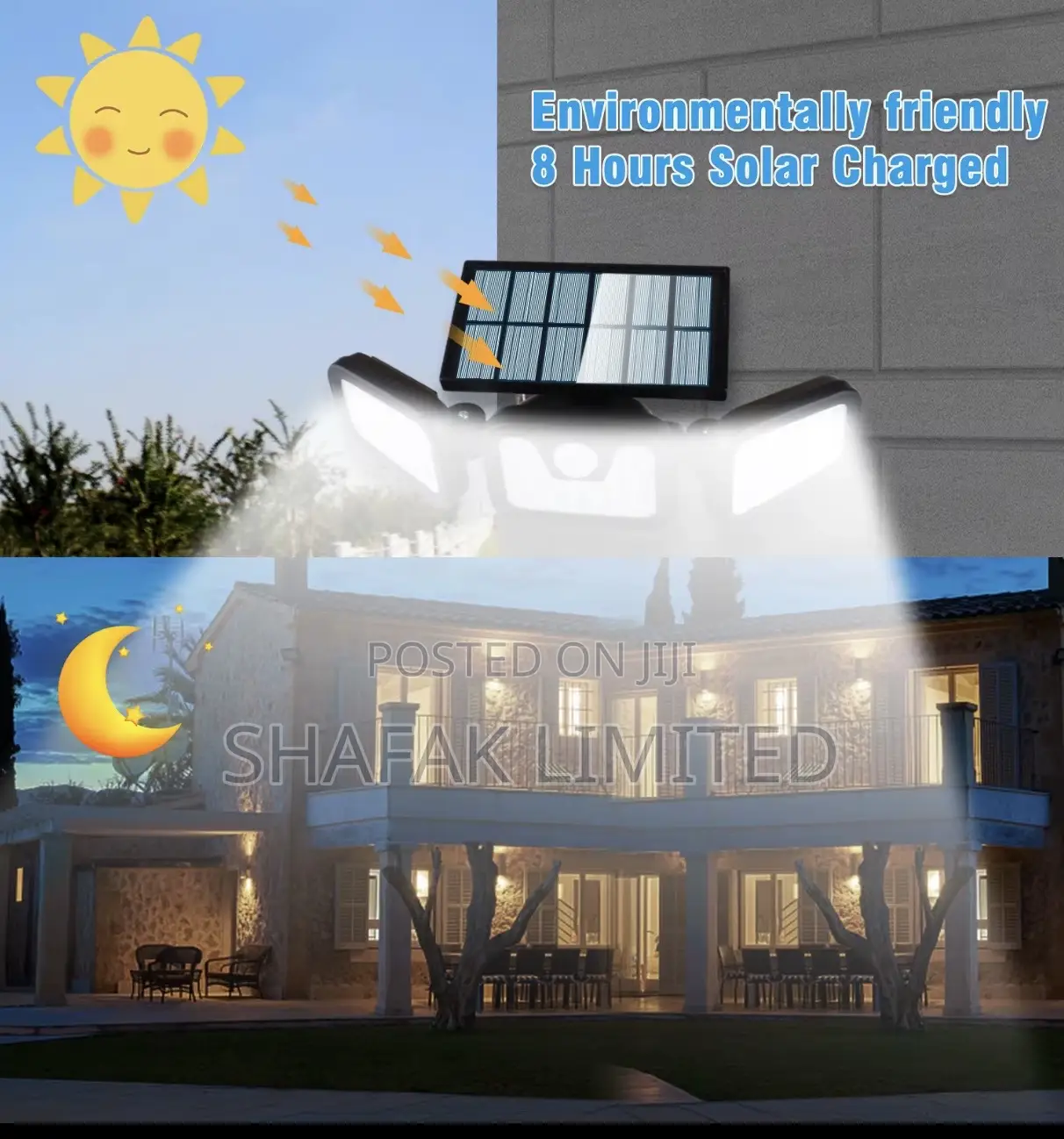 Foldable Solar Motion Sensor Wall Lamp