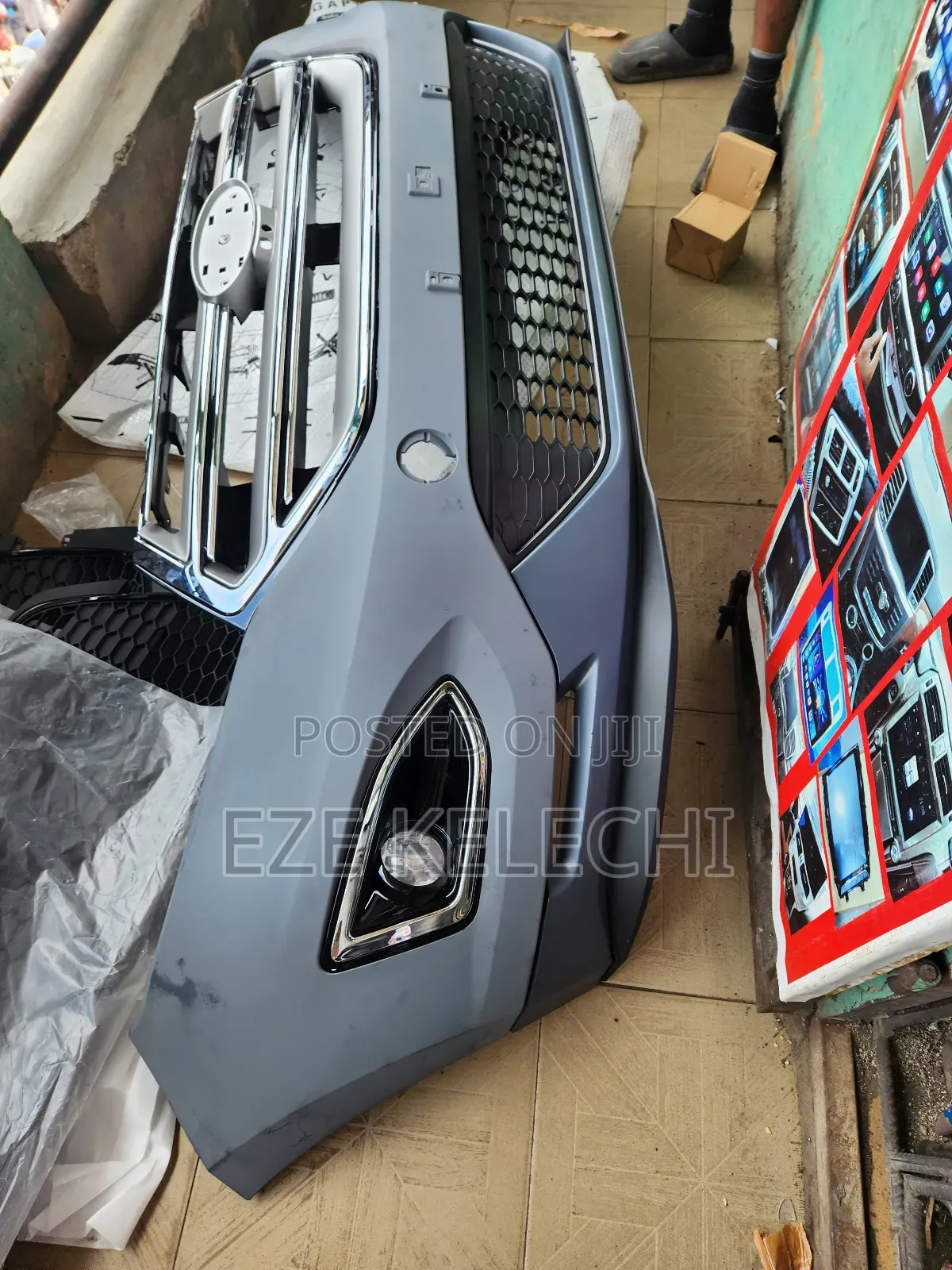 Complete Bumper Ford Edge With Grille Camera Hole 2015-2019