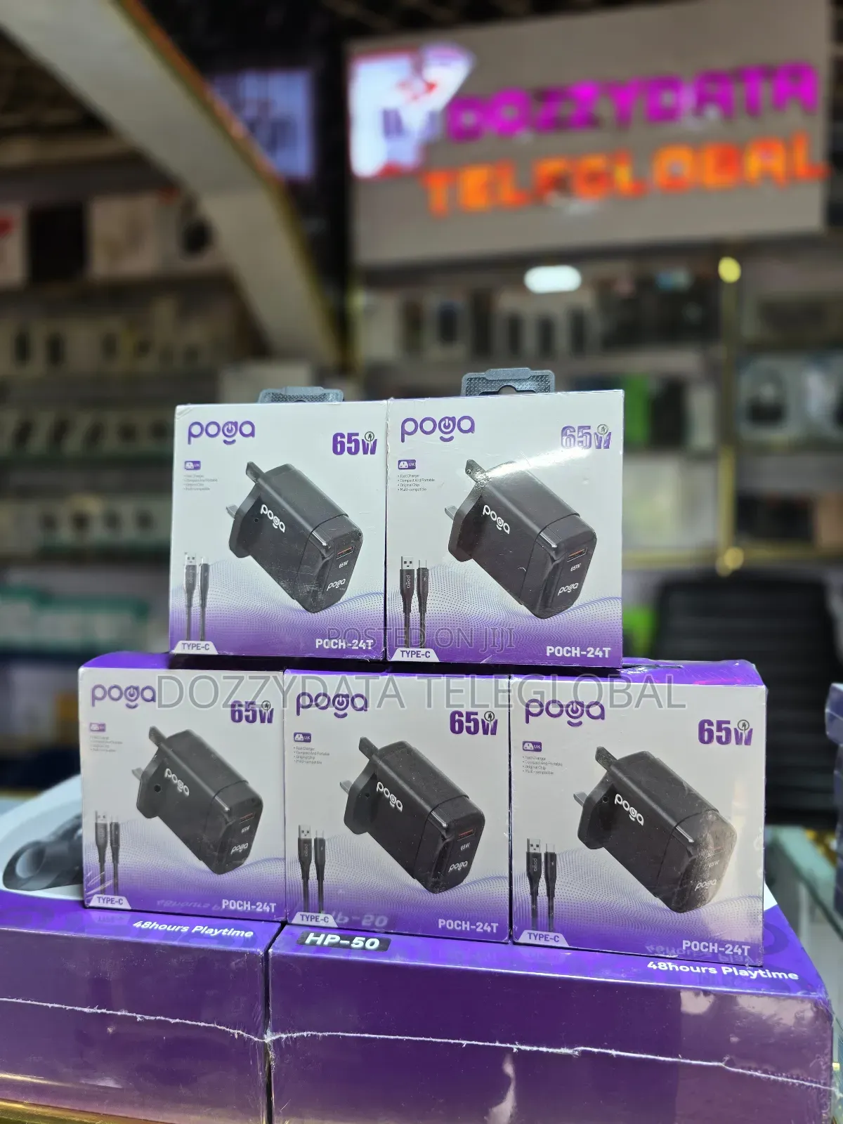 Poga 65w Super Fast Charger (Poch-24t) and Type-C Cable