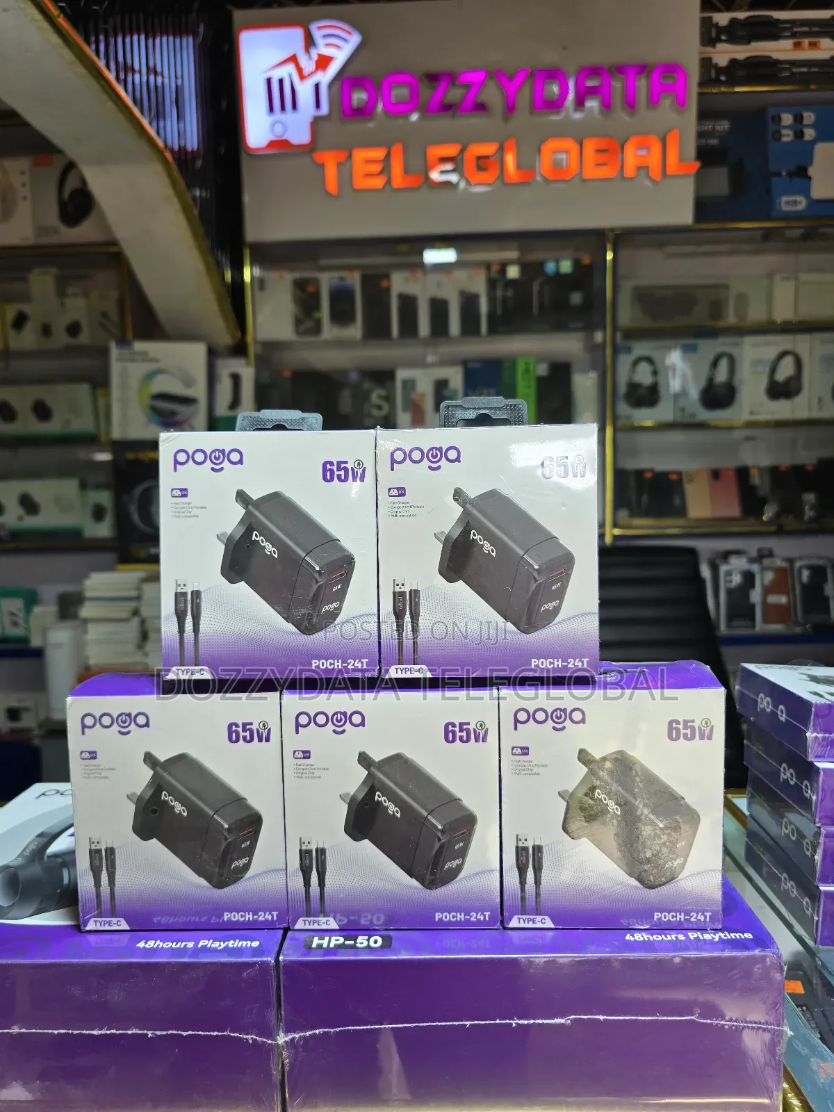 Poga 65w Super Fast Charger (Poch-24t) and Type-C Cable