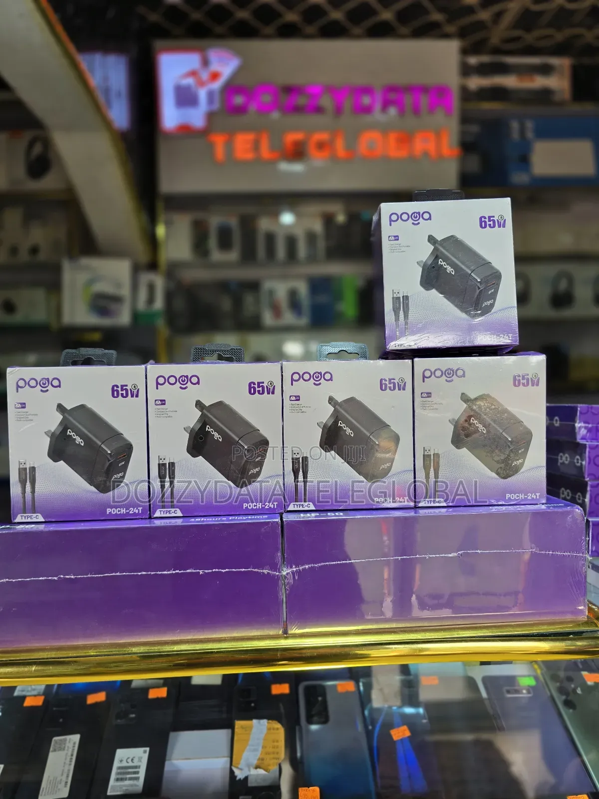 Poga 65w Super Fast Charger (Poch-24t) and Type-C Cable