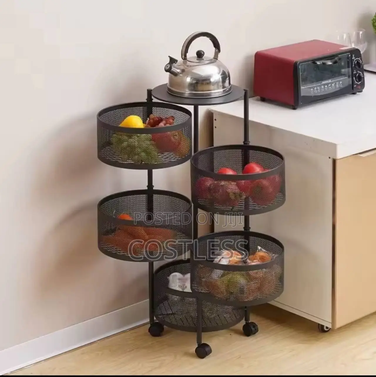 Multilayer Storage Shelves Household Saving Space Basket