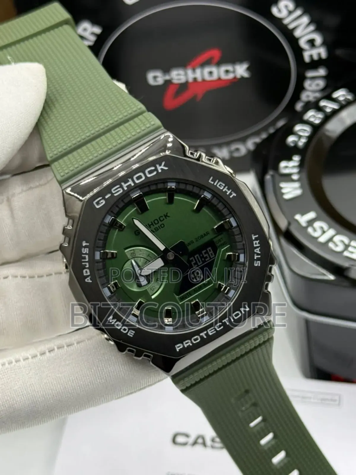 Original G-Shock Green Rubber Strap Quartz Watch