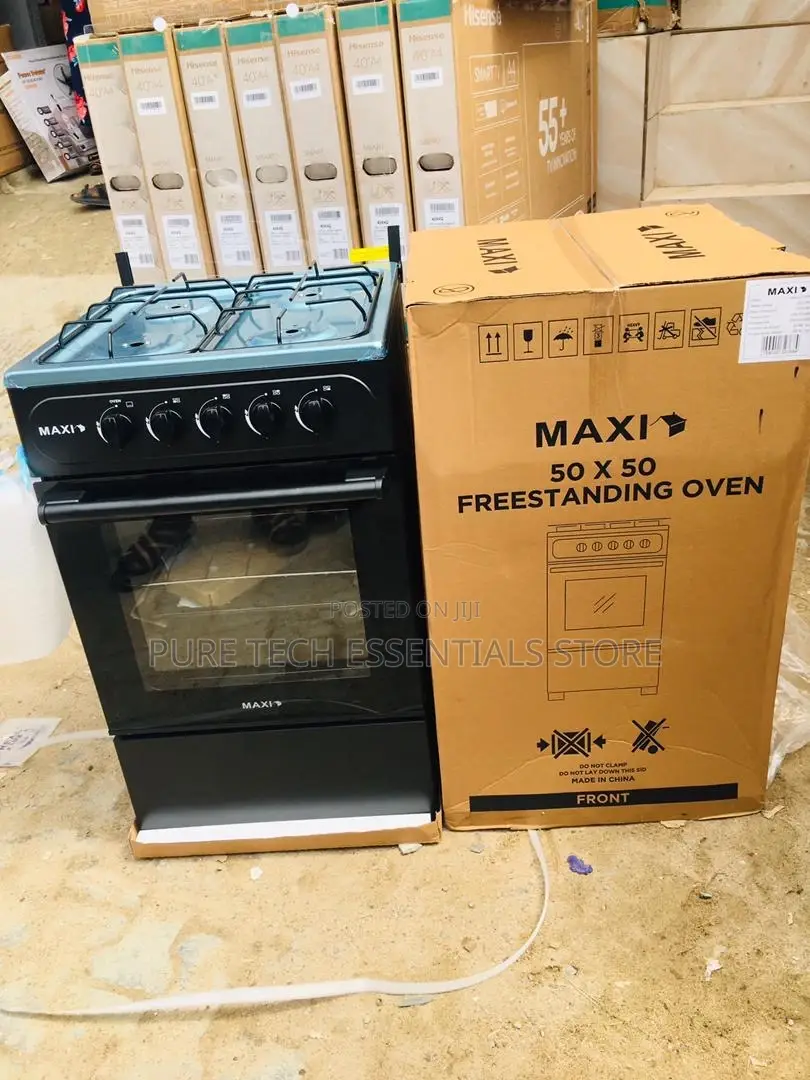 New Maxi 50/50 Black Gas Cooker With Oven and I