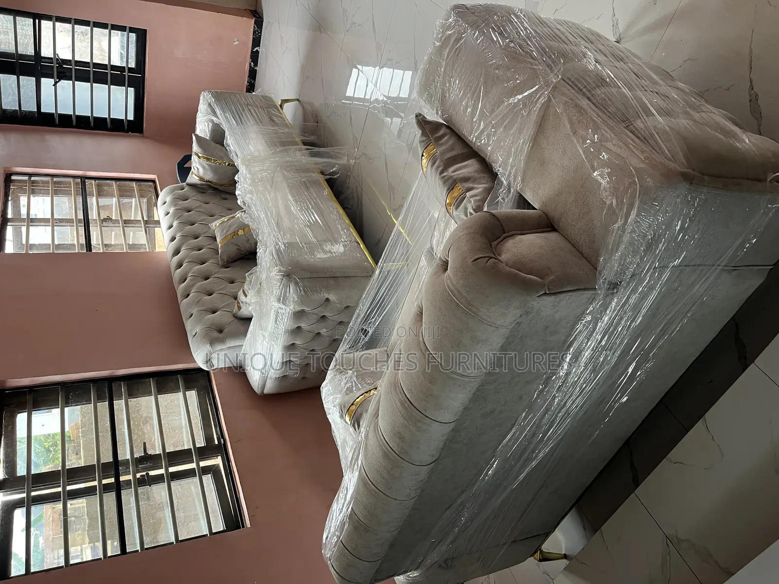 Executive Grey Living Room Sofa Set