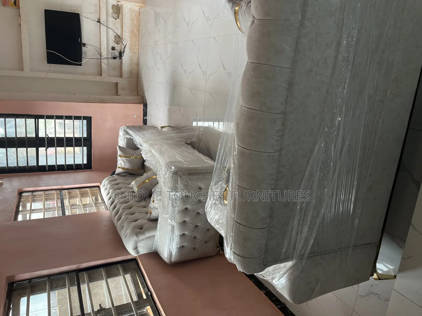 Executive Grey Living Room Sofa Set