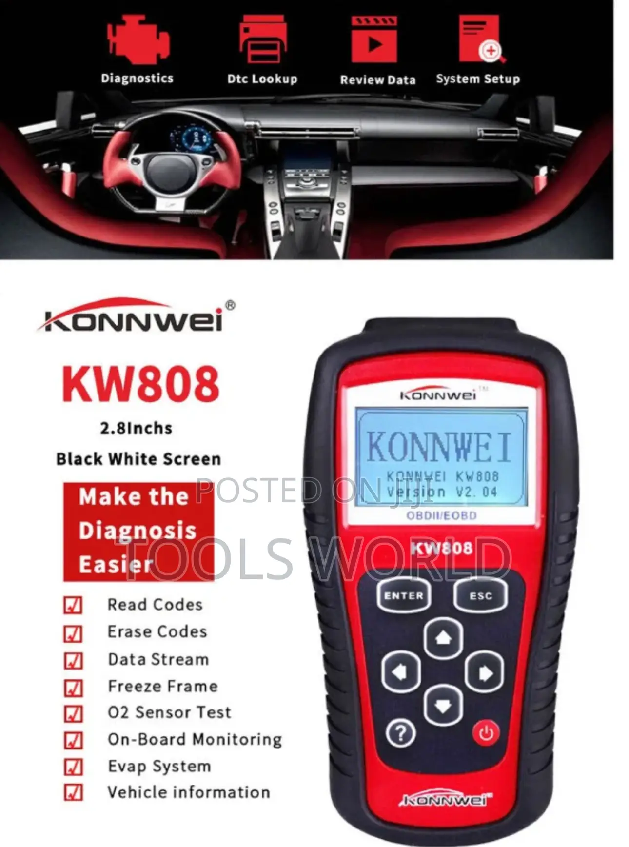 Obd2 Scanner Automotive Fault Diagnosis Instrument Detection Decoder