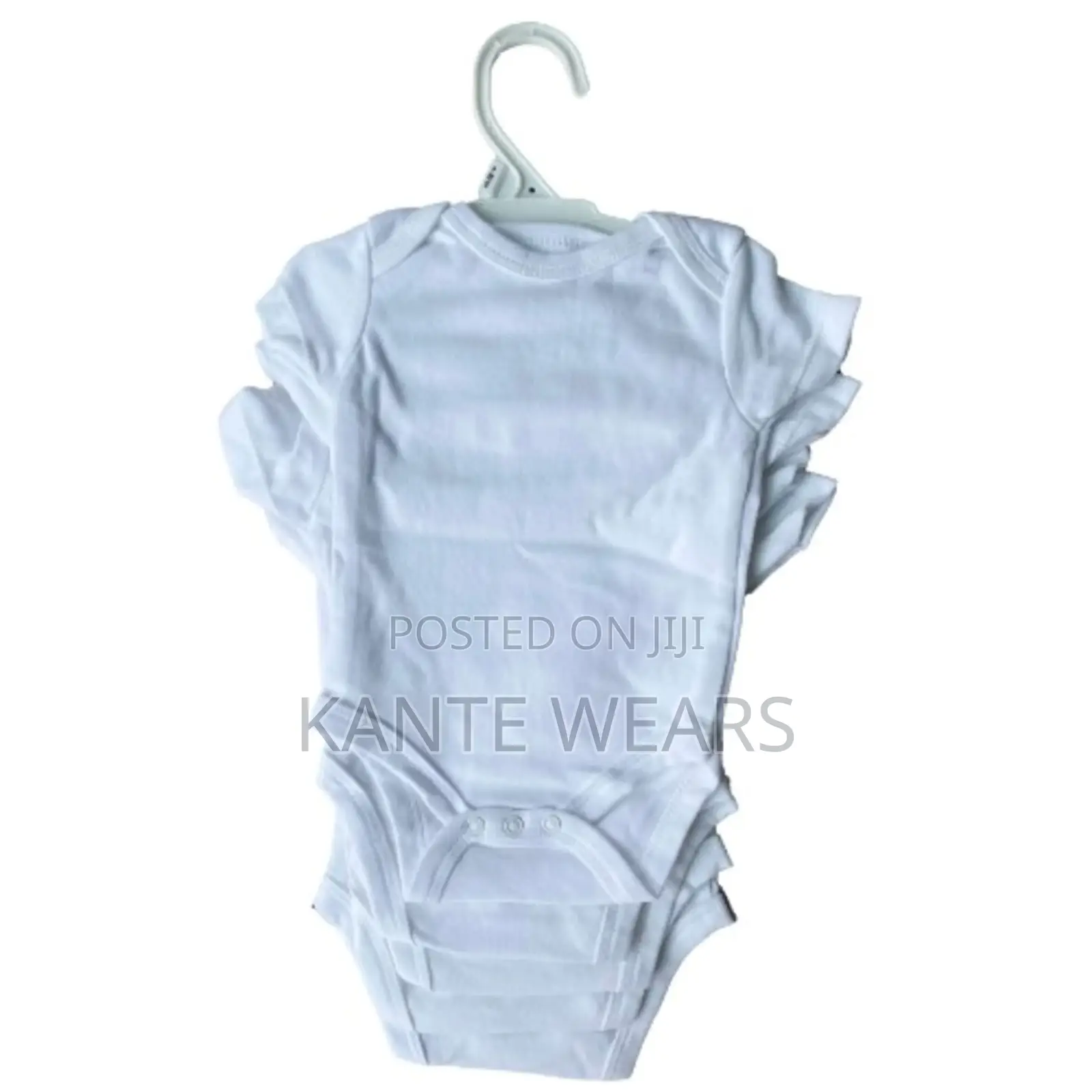 Unisex 5 in a Pack Design Baby Bodysuit - White