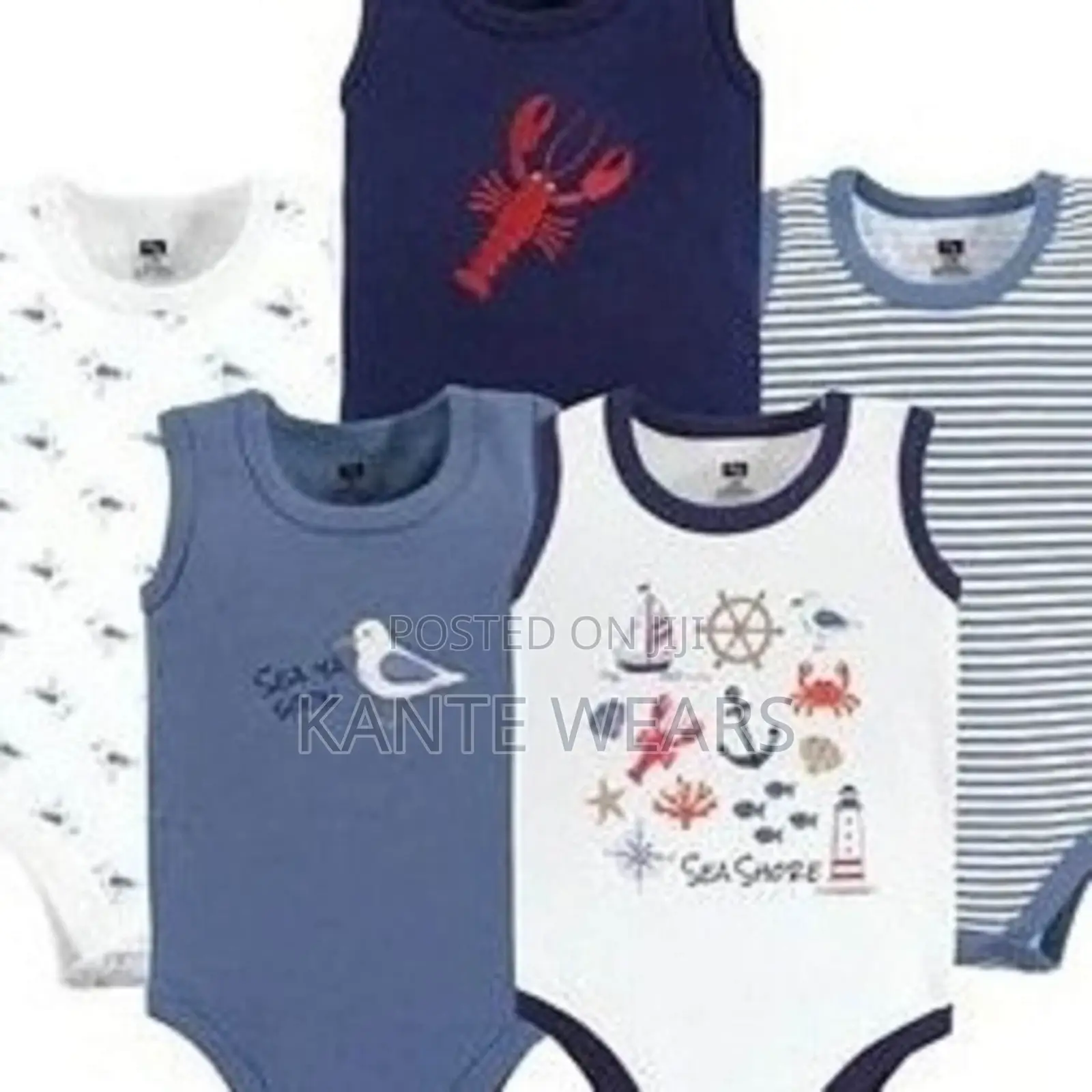 Unisex 5 in a Pack Design Baby Bodysuit - Multi
