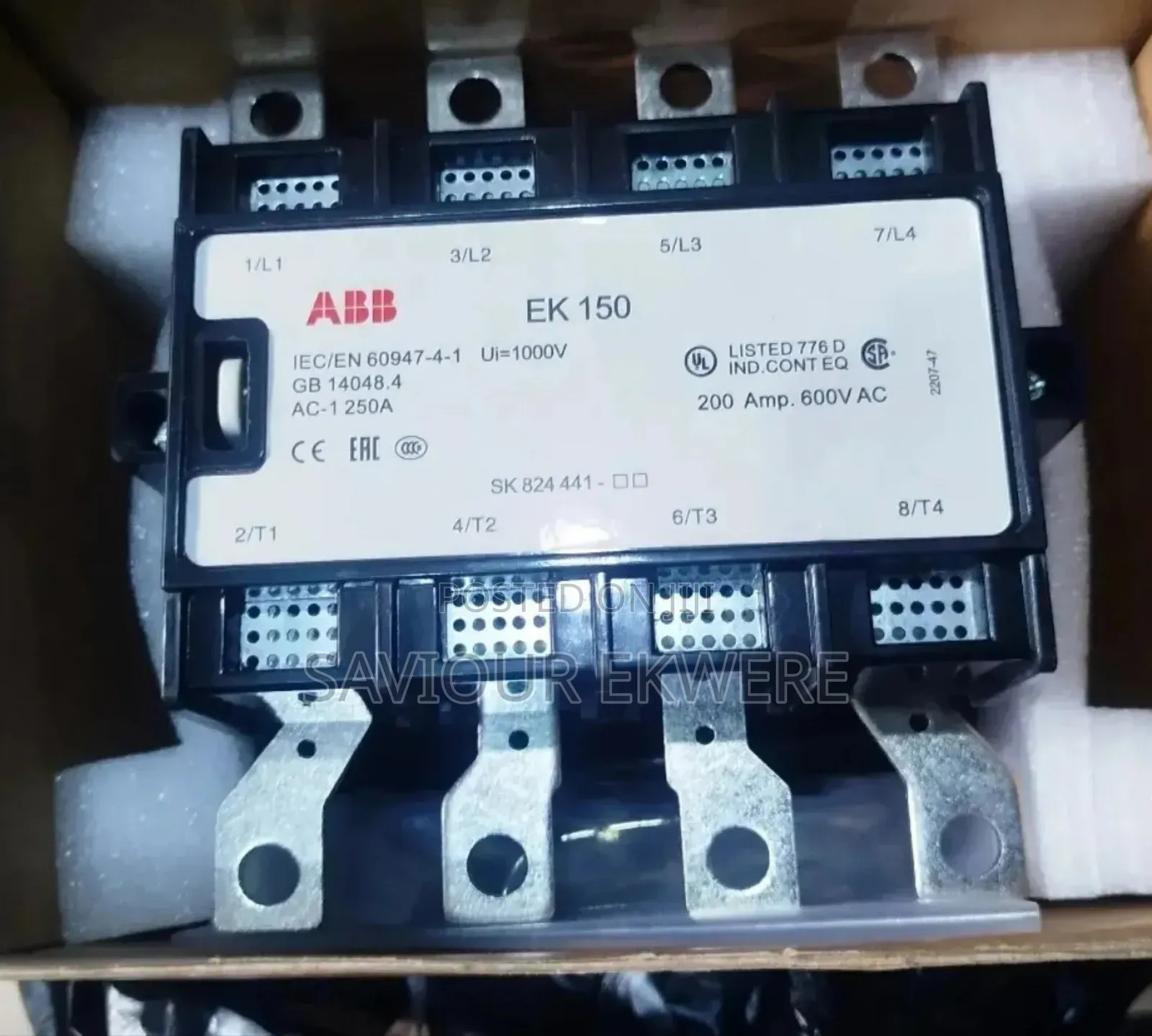Abb 250a/4 Pole Contactor