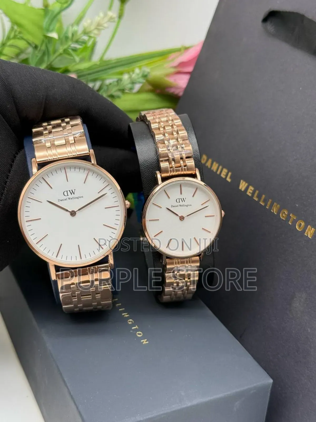 Daniel Wellington Couples Quality Non Tarnish Watches Set in Colours