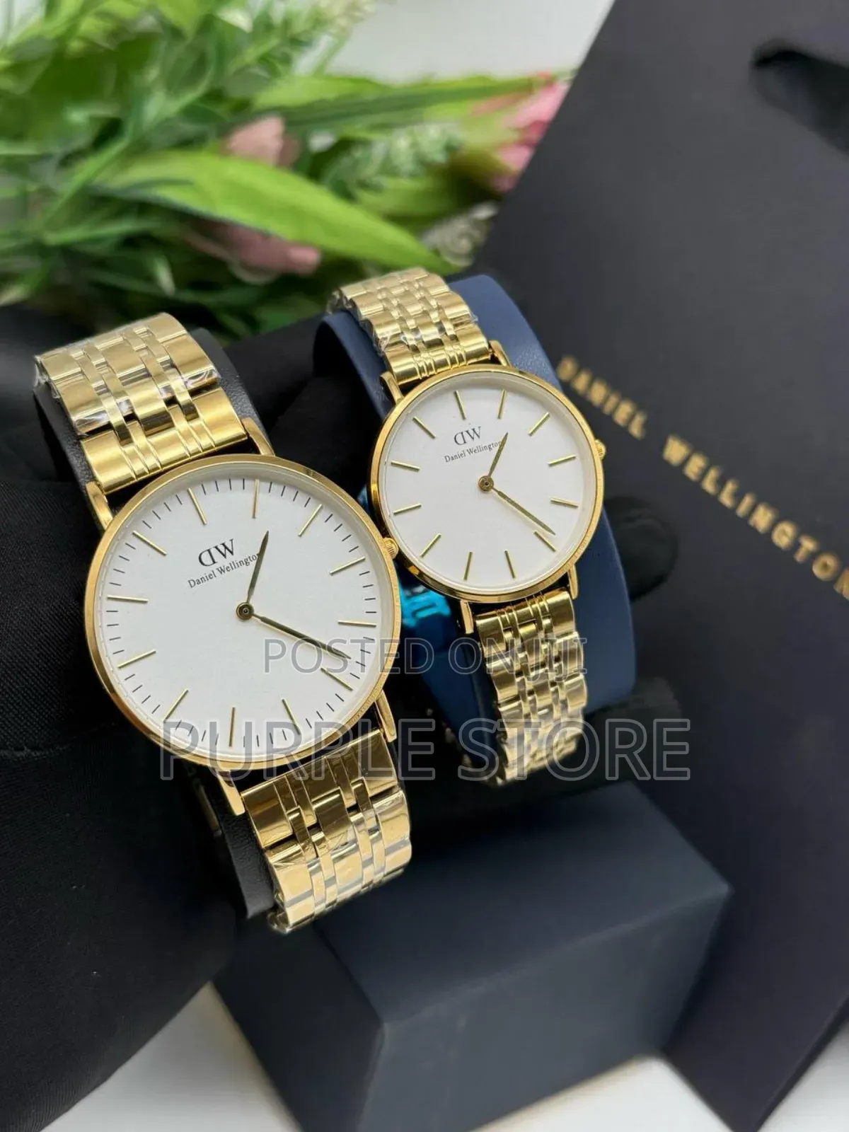 Daniel Wellington Couples Quality Non Tarnish Watches Set in Colours