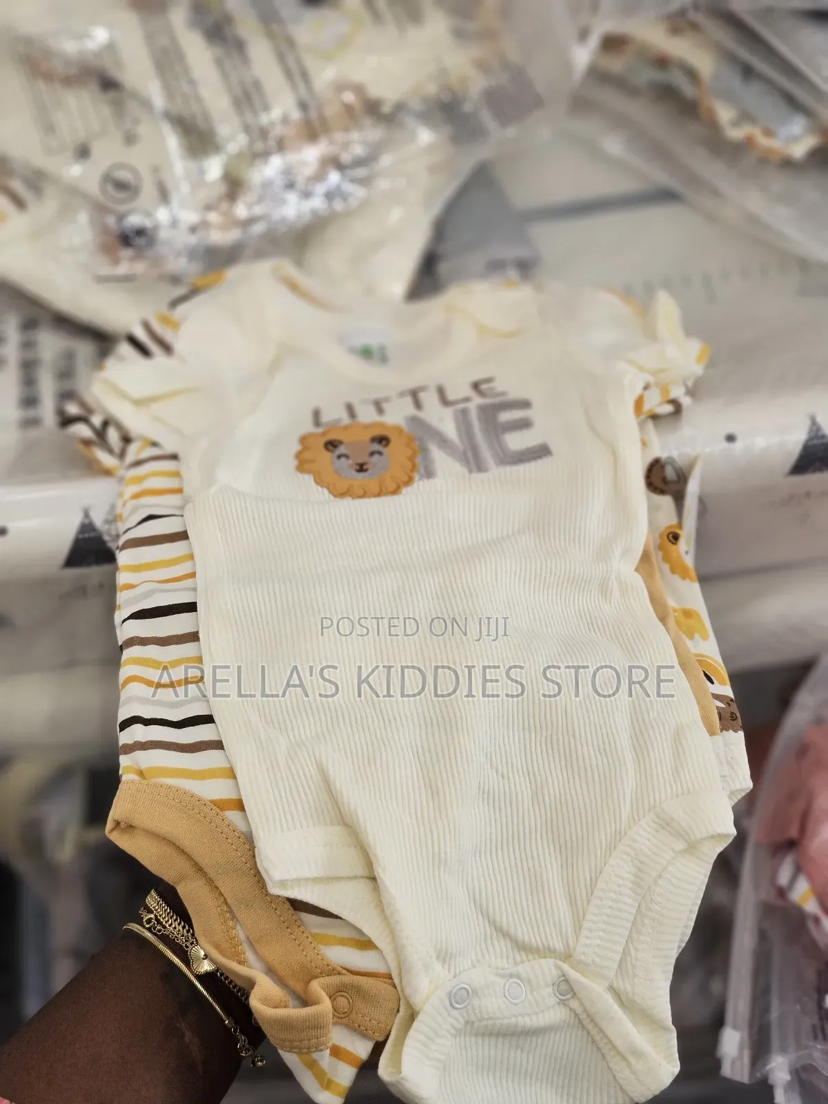 Bambimici Lion Print Babysuit 4-Piece Set